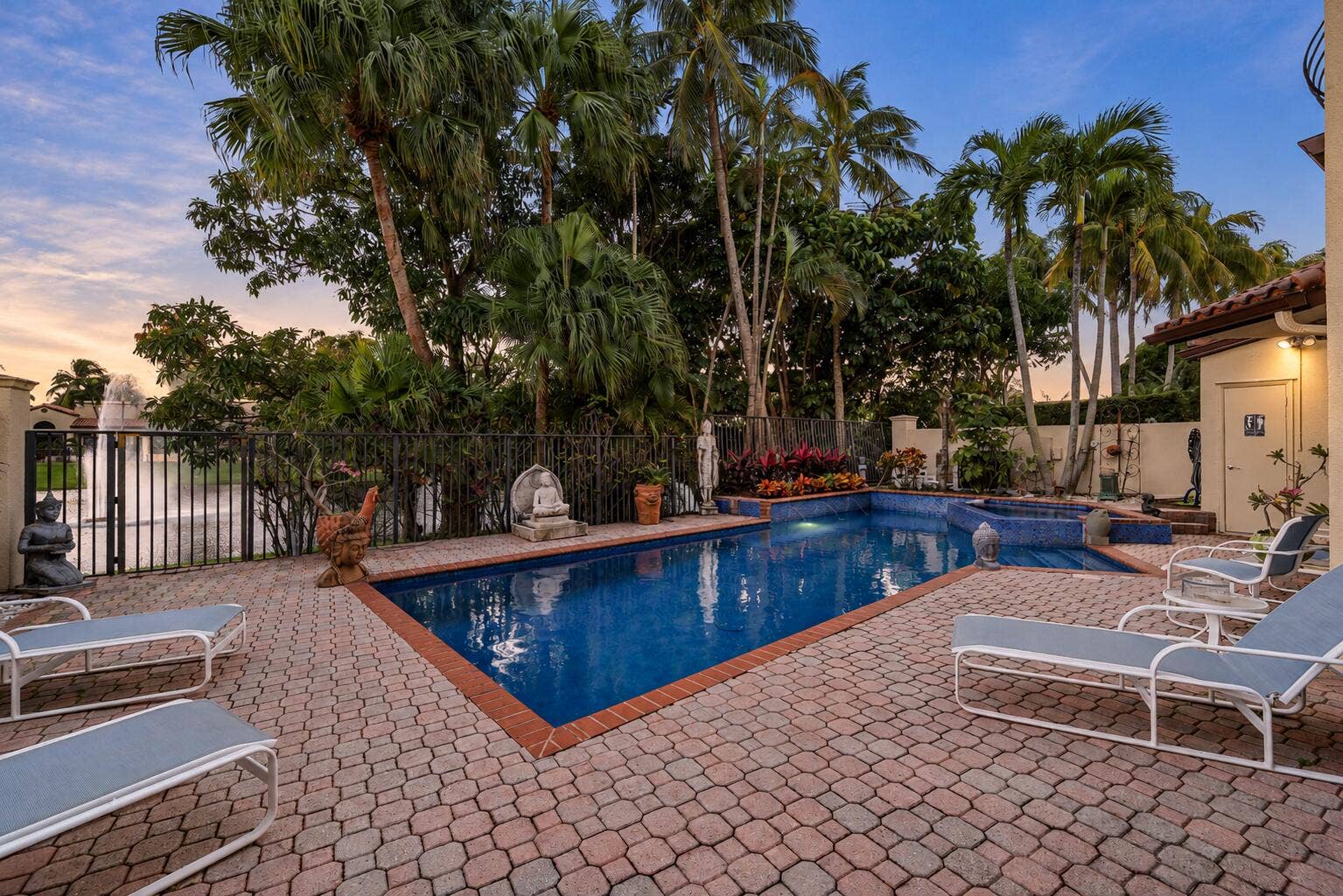 Early Twilight Pool Terrace