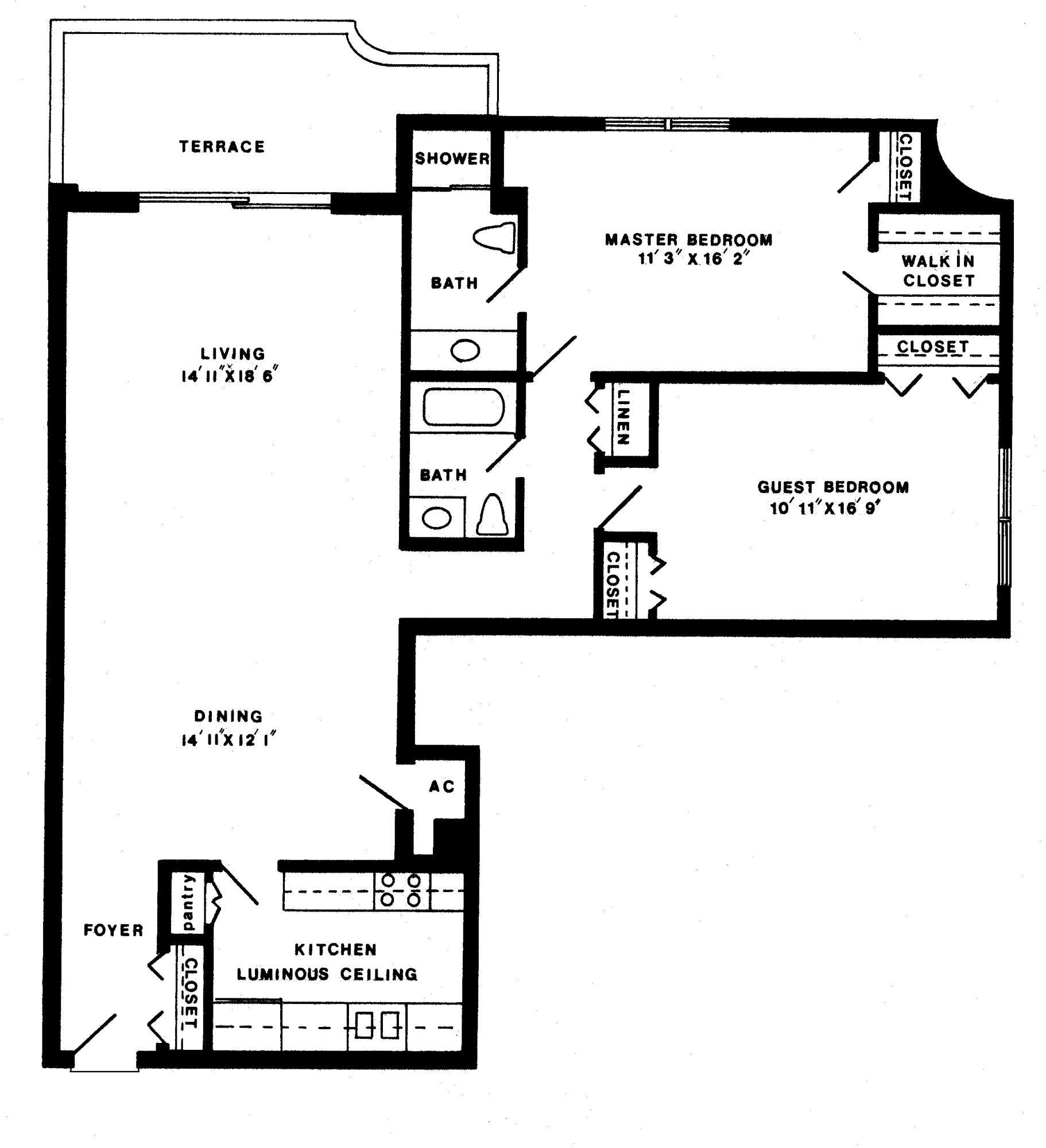 1200 MARINE Way, #203, North Palm Beach, FL 33408 203B Floor Plan