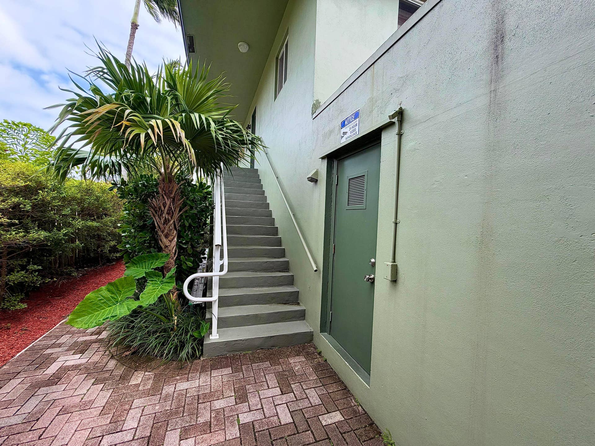Back stairs to the laundry room