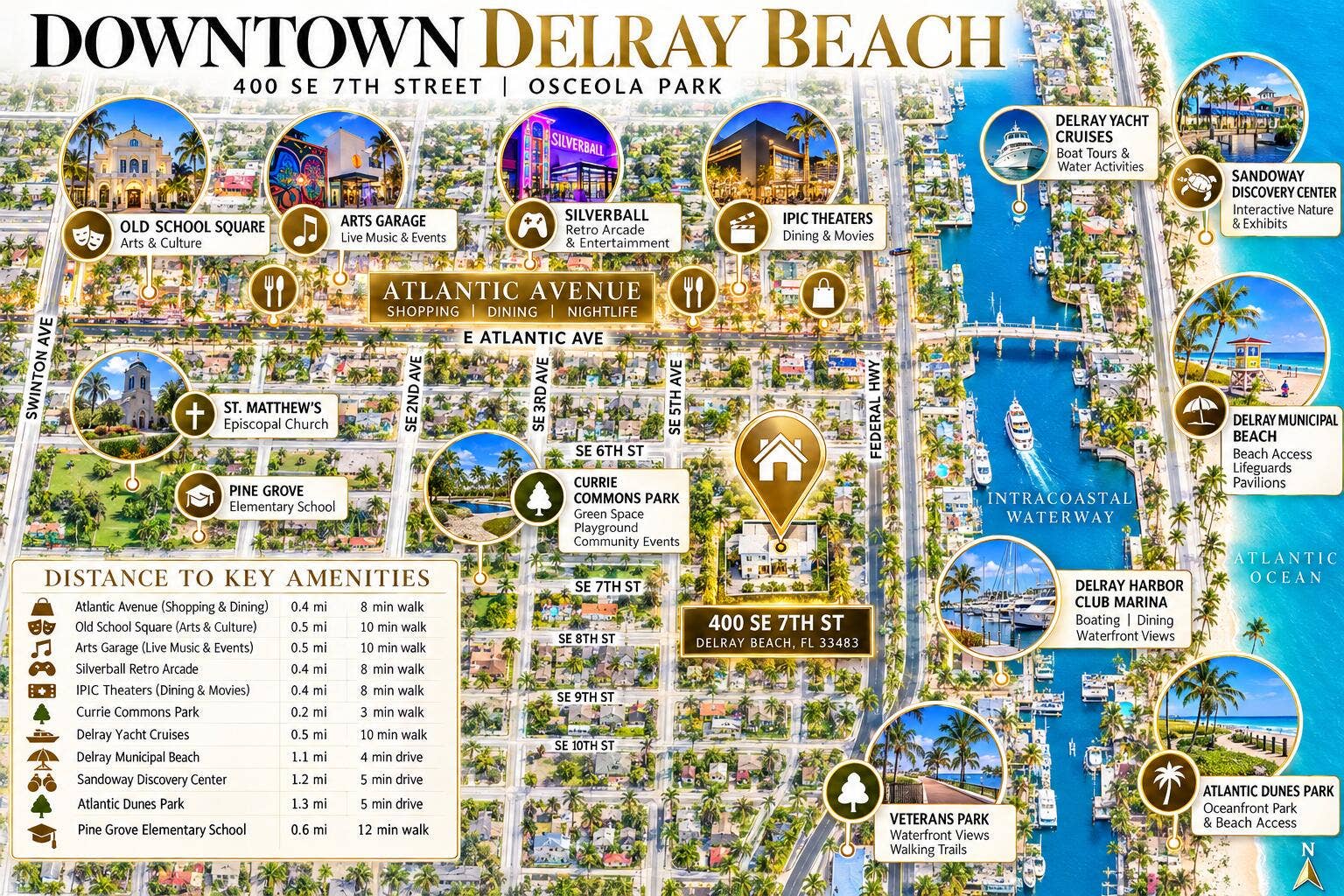 400 SE 7TH Street, Delray Beach, FL 33483 Delray Beach Map