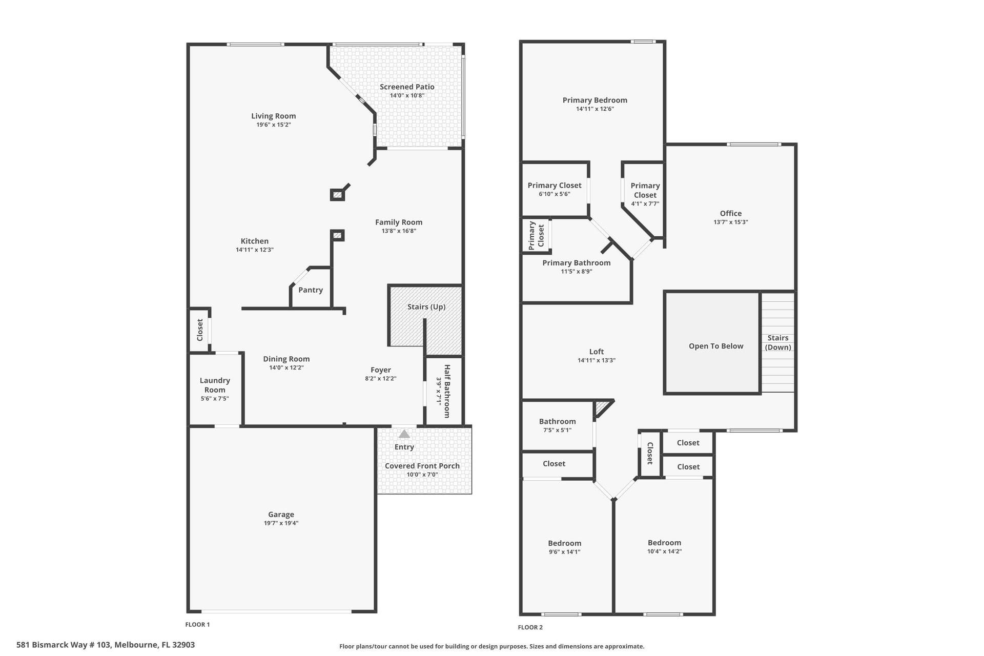 581 BISMARCK Way, #103, Melbourne, FL 32903 Floorplan