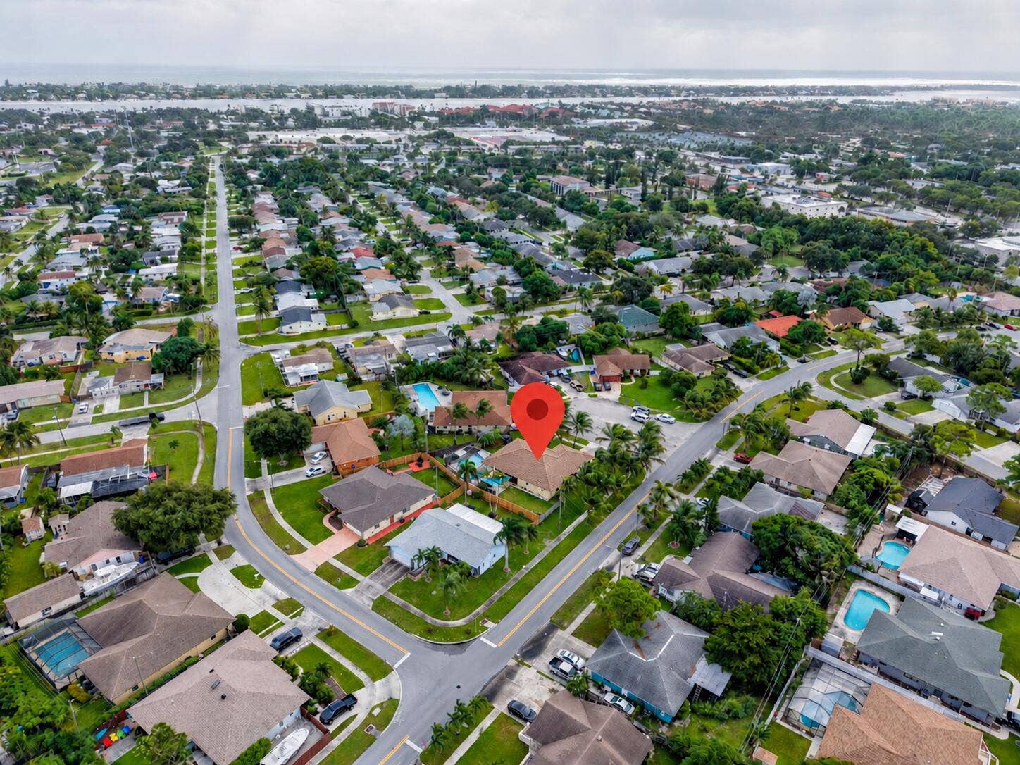 1119 SEA PINES Way, Lantana, FL 33462 ariel 1119