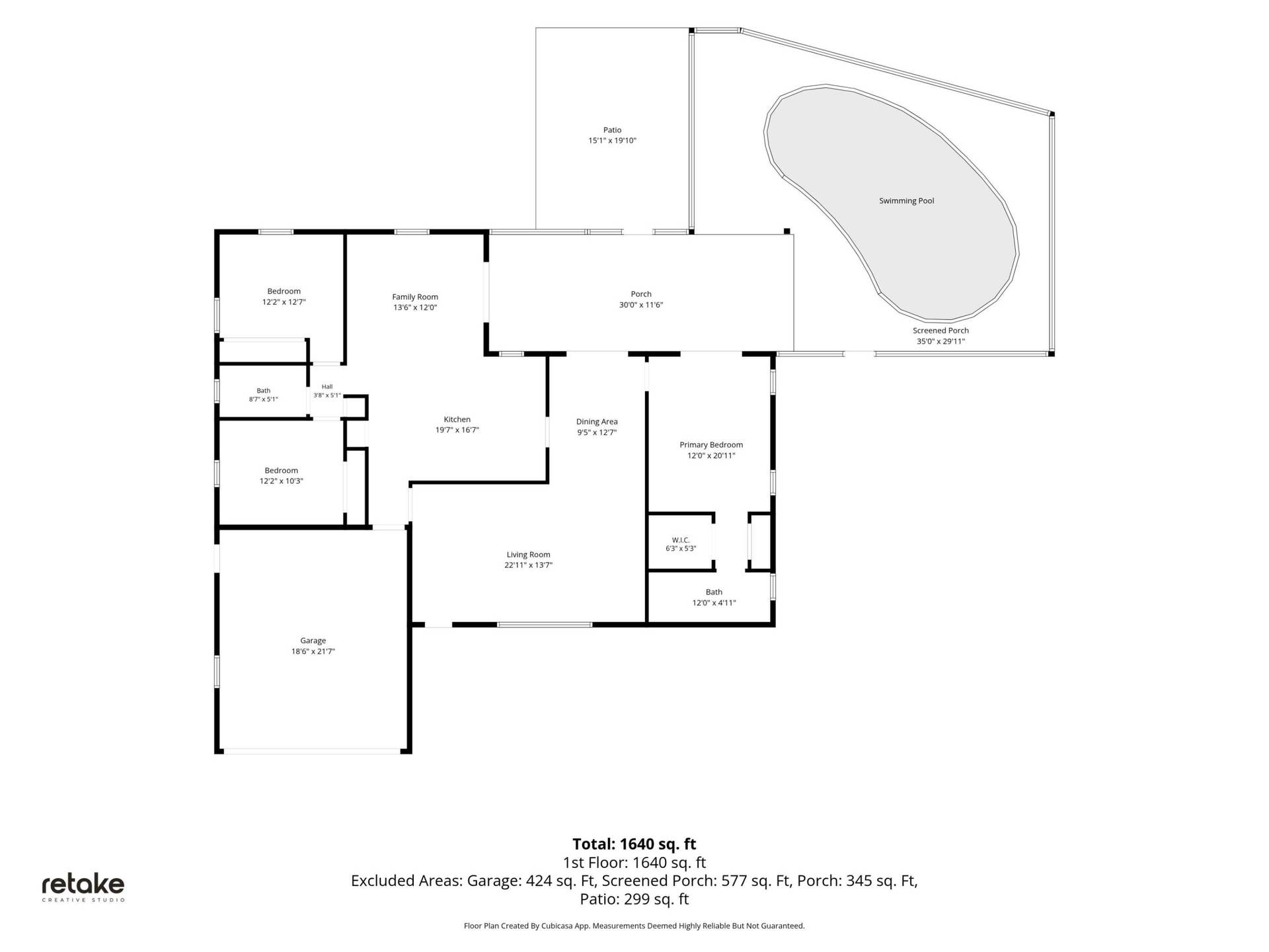 1119 SEA PINES Way, Lantana, FL 33462 2D Floor plan for 1119 Sea Pines Way