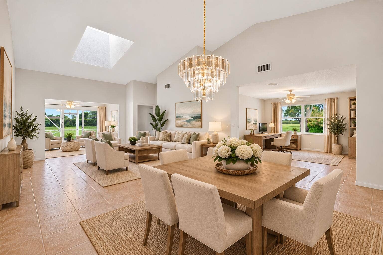 Dining Room, Living Room and den. Virtually staged so you can see the potential.