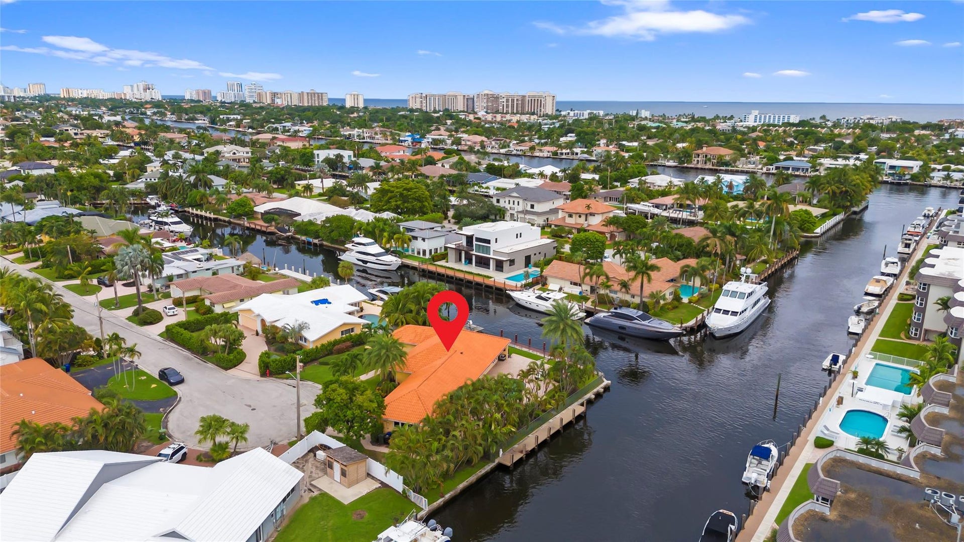 5200 NE 31ST Avenue, Fort Lauderdale, Fort Lauderdale, FL 33308 Looking East Across the Landings toward the Intracoastal and Ocean