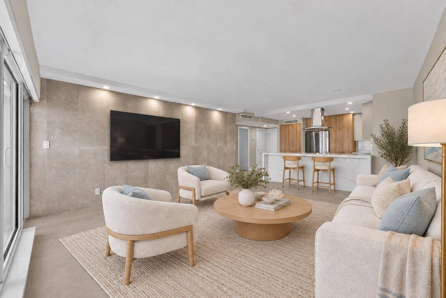 2100 S Ocean Drive, #15E, Fort Lauderdale, FL 33316 Living Room
