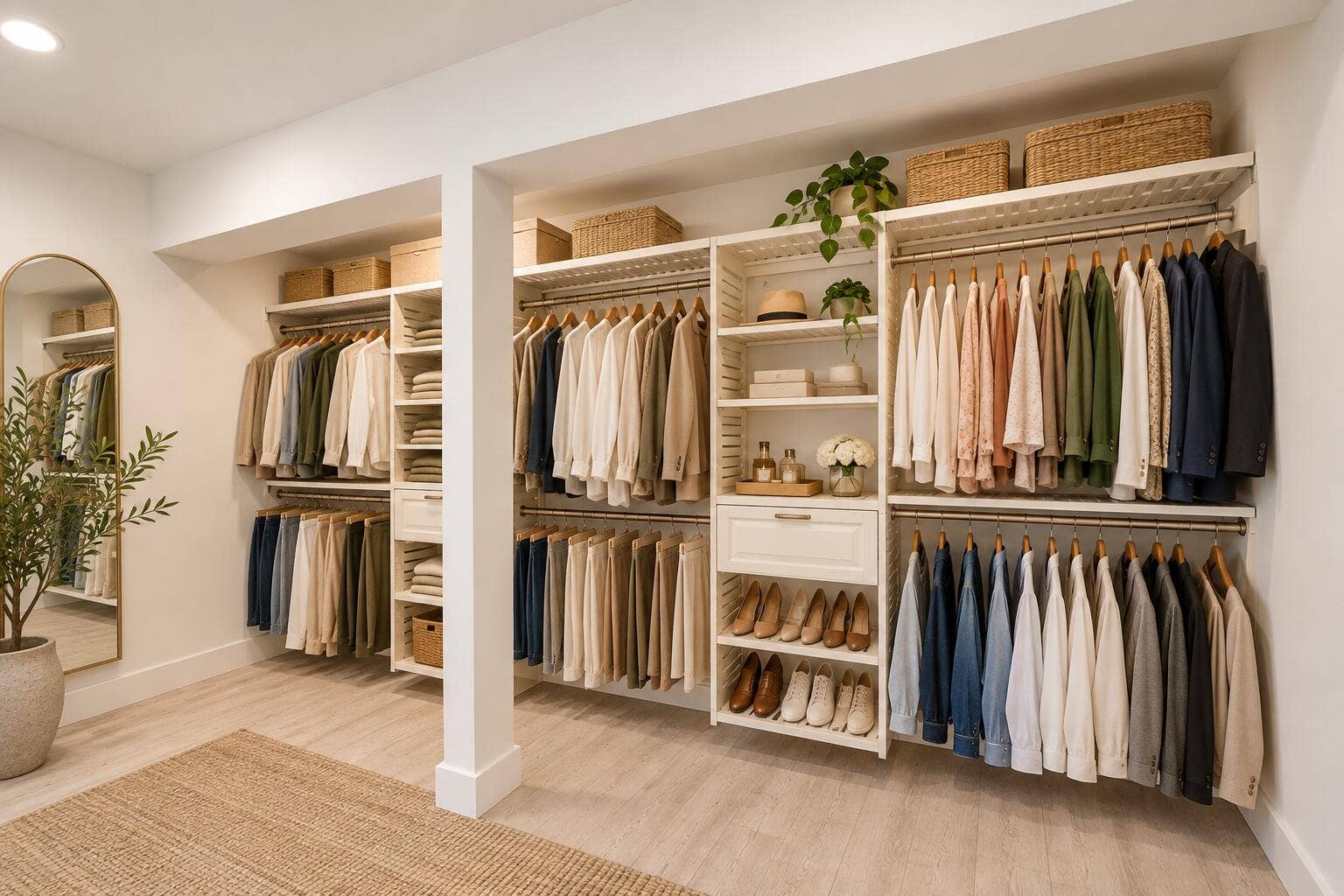 Primary walk in closet-virtually staged