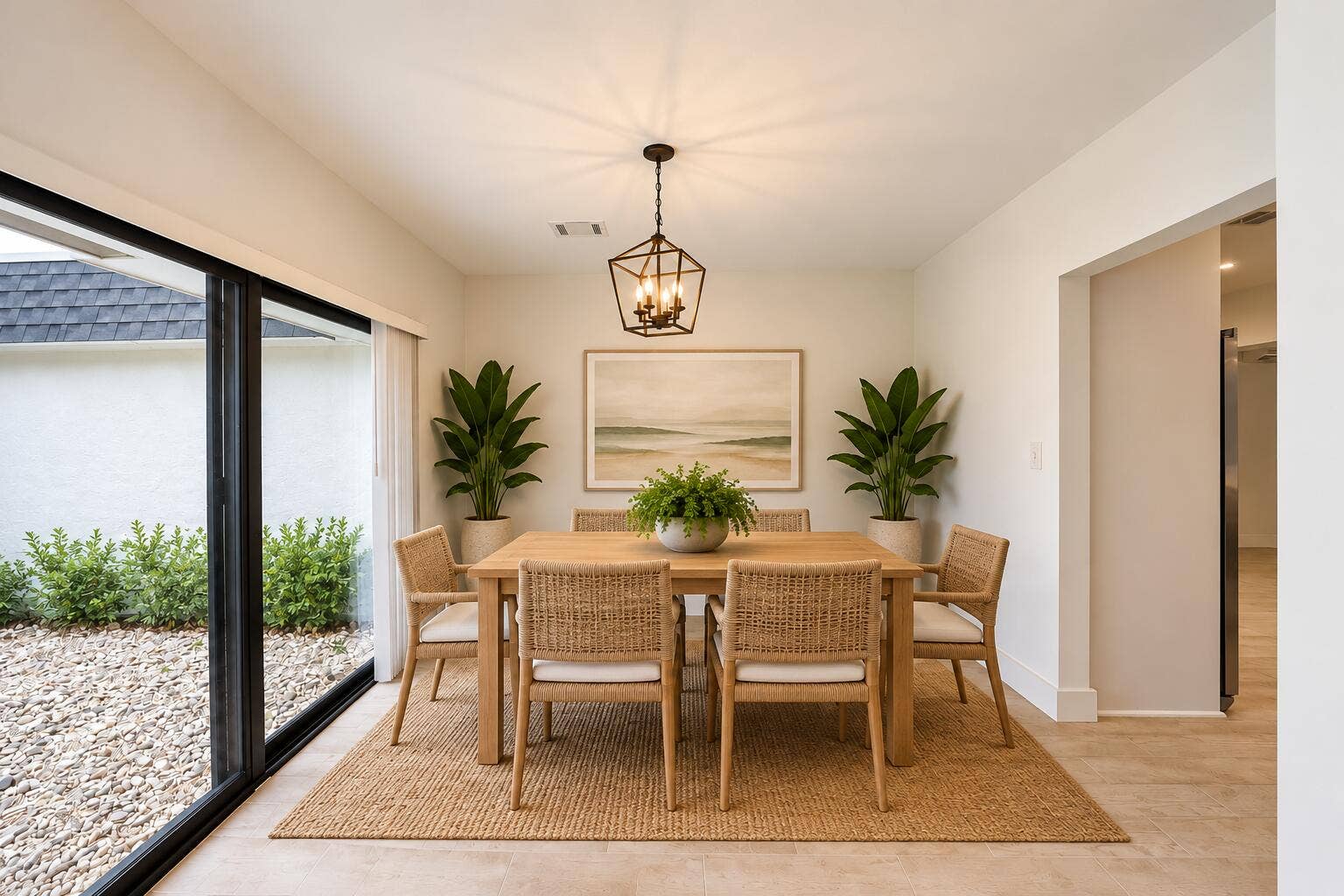 Dining room-virtually staged