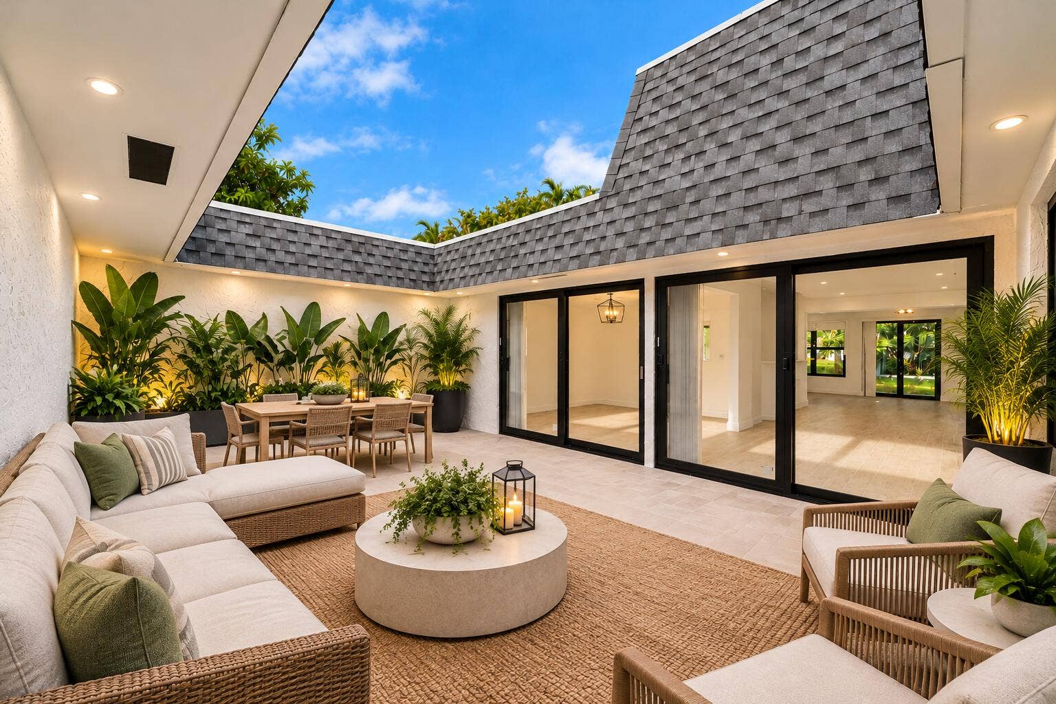 Front patio/courtyard-virtually staged