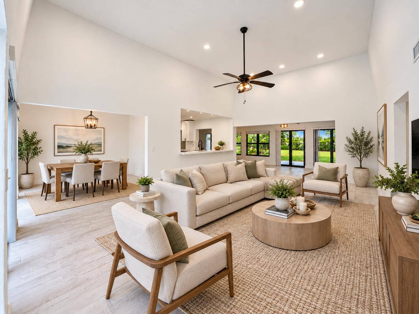 Open concept living room-virtually staged