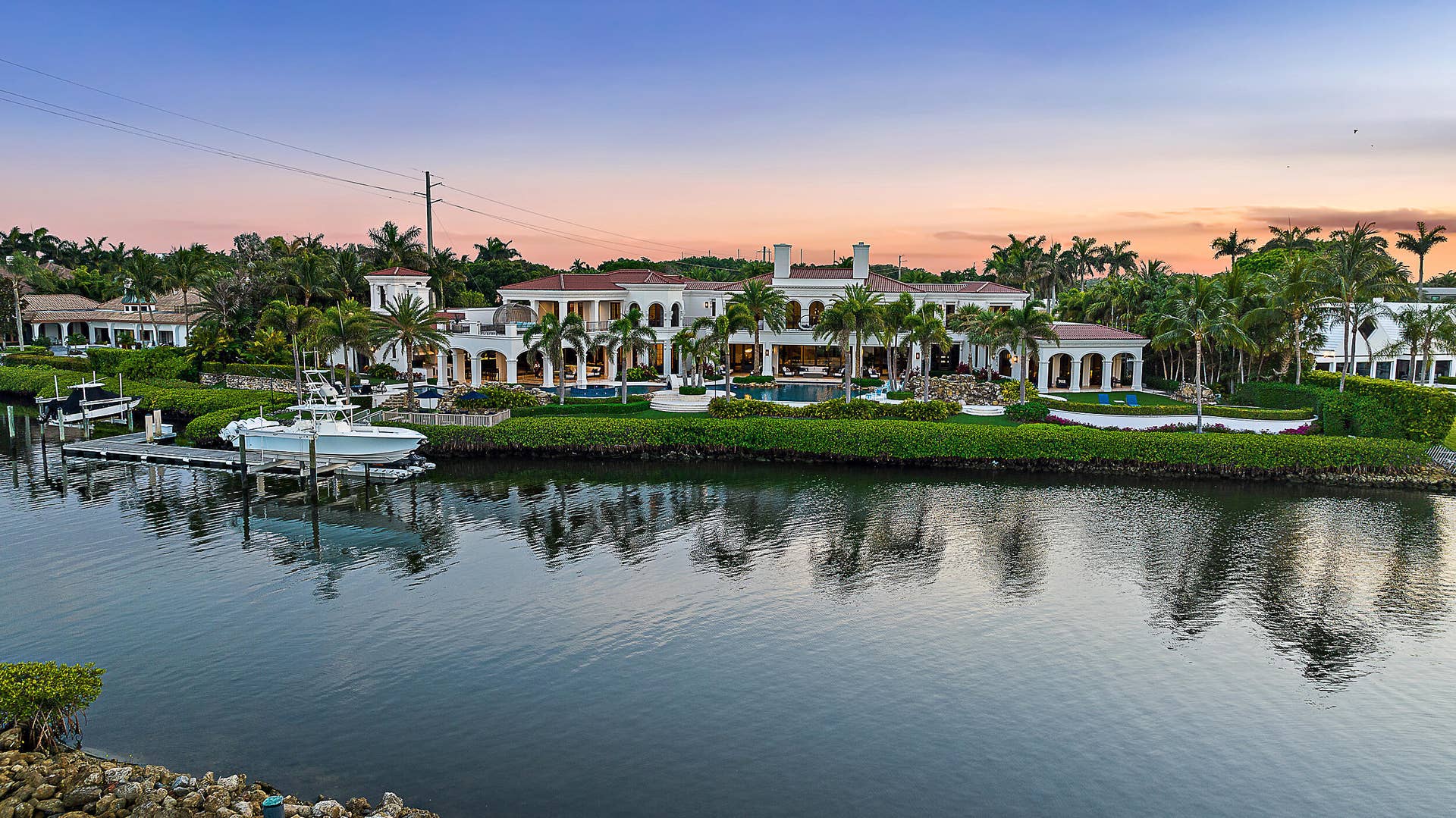 176 Spyglass Lane, Jupiter, FL 33477 Aerial Twilight