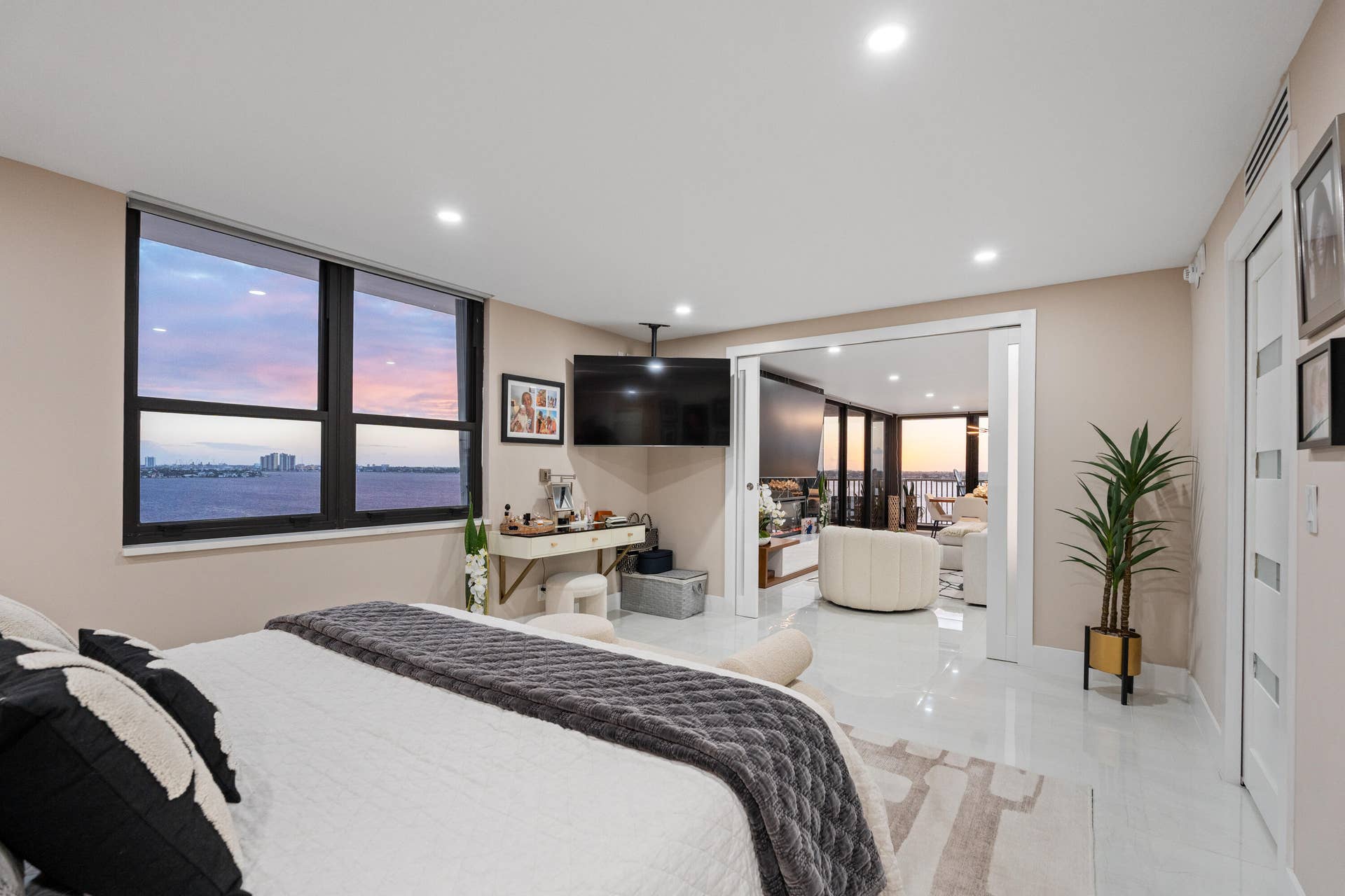 Master Bedroom During Sunset