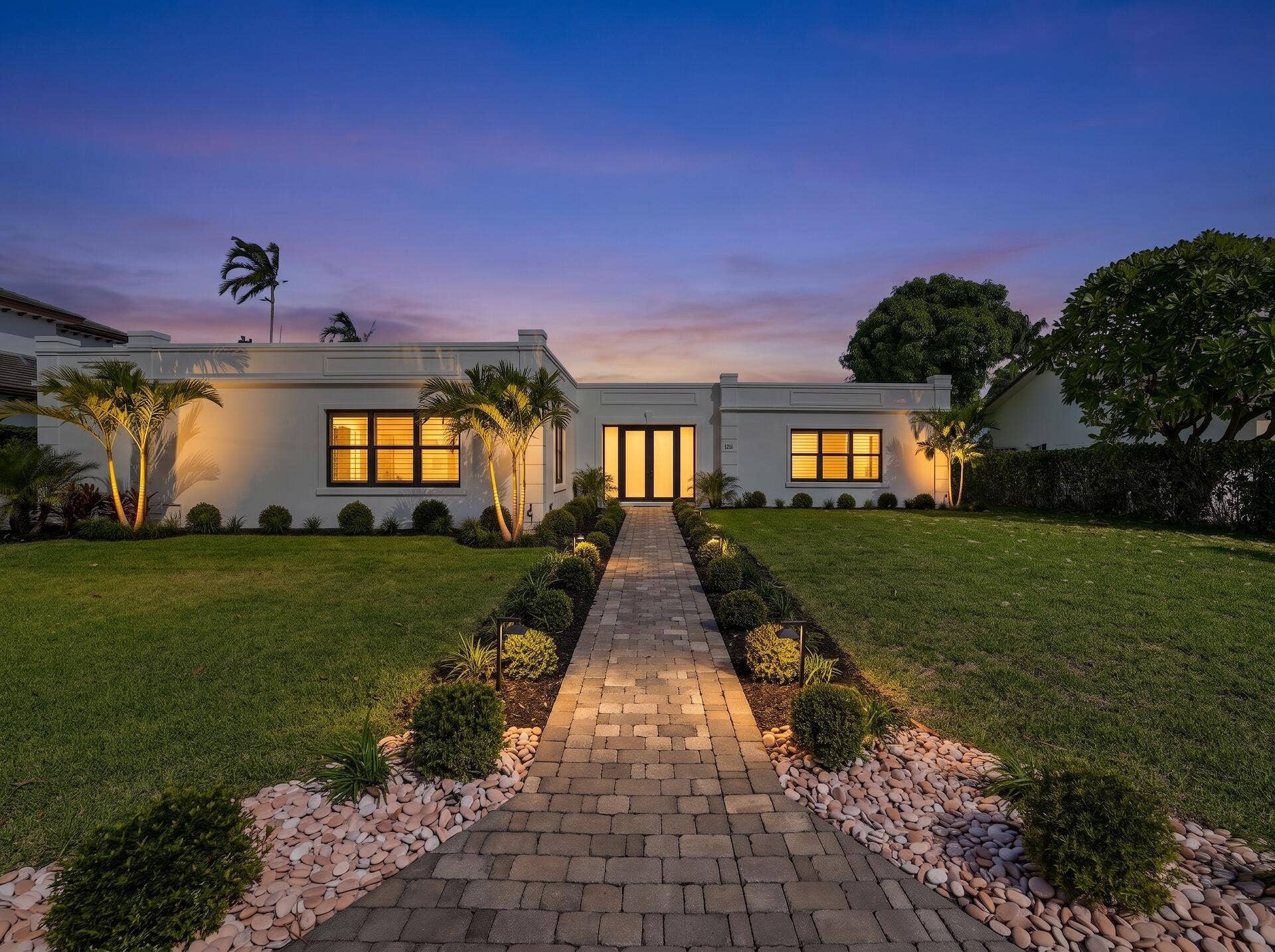 1210 Bimini Lane, Singer Island, FL 33404 Front Exterior Twilight