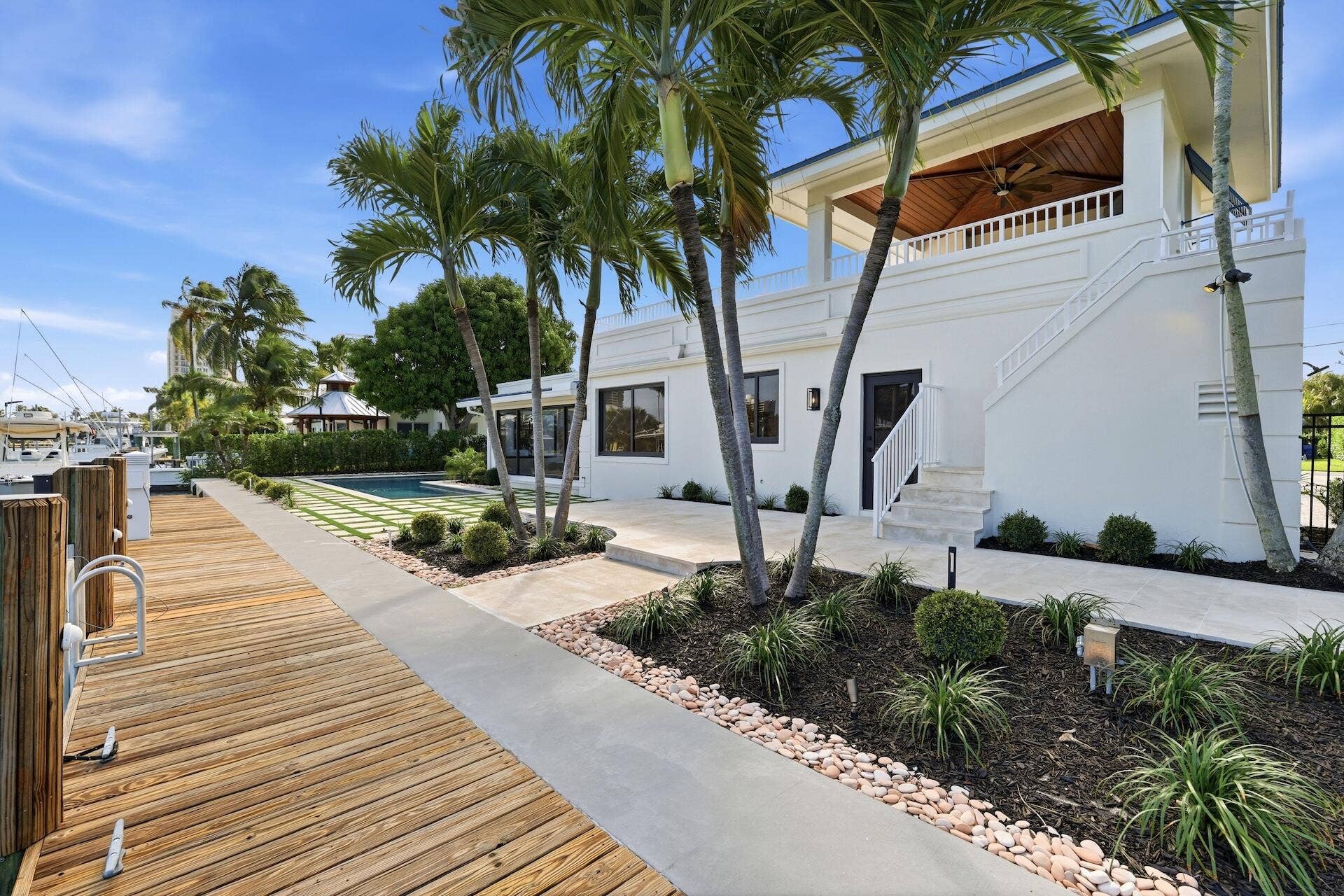 1210 Bimini Lane, Singer Island, FL 33404 Dock and Side Yard