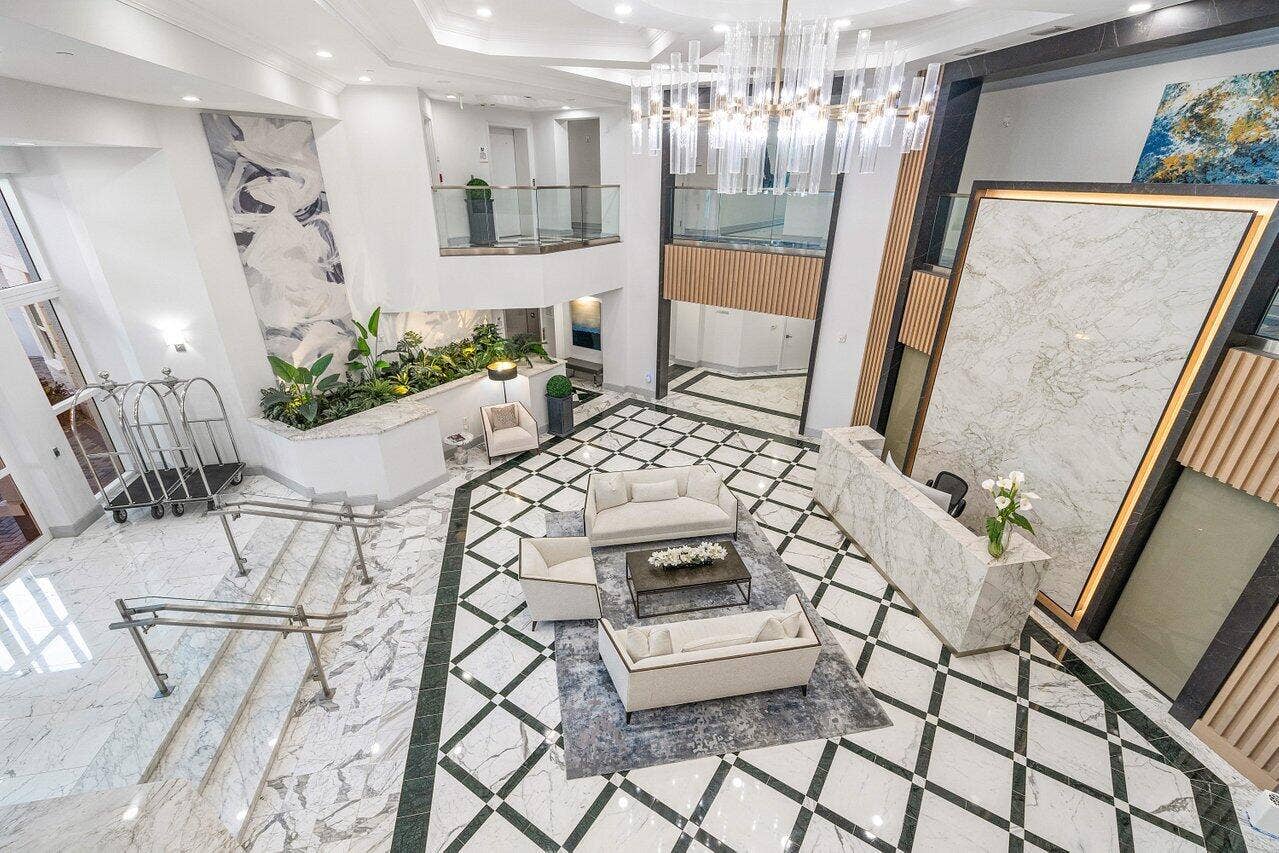 500 SE Mizner Boulevard, #A209, Boca Raton, FL 33432 013 TP-I-North Lobby from 2nd floor 2024