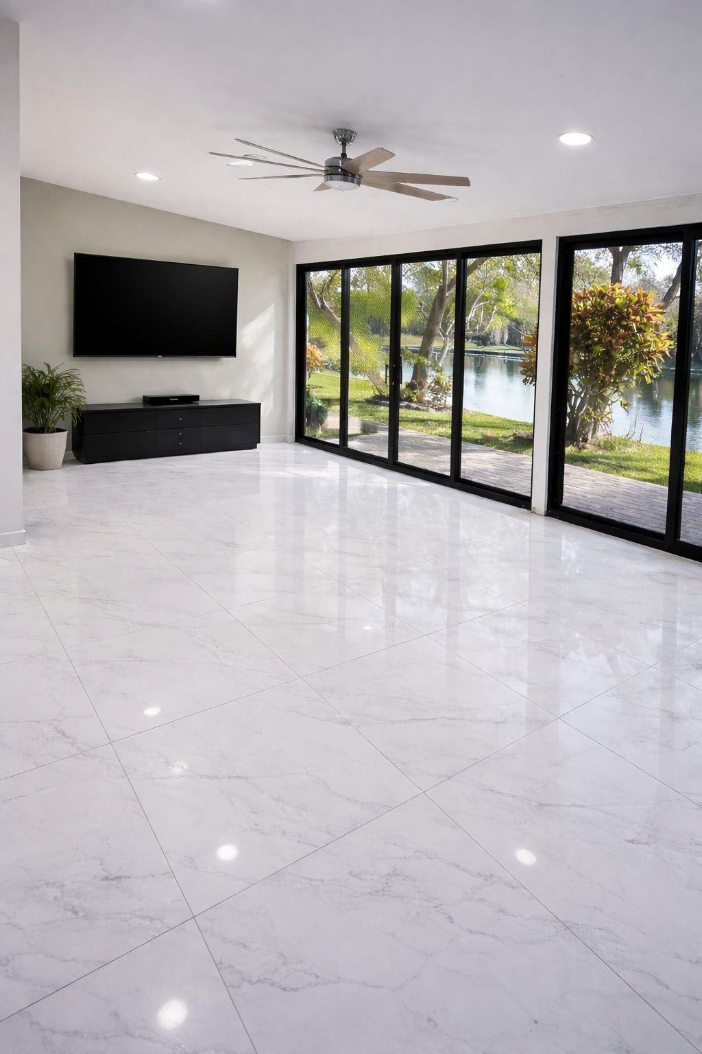 22454 CYPRESS WOOD Lane, Boca Raton, FL 33428 Family Room Lake View with New Impact Windows