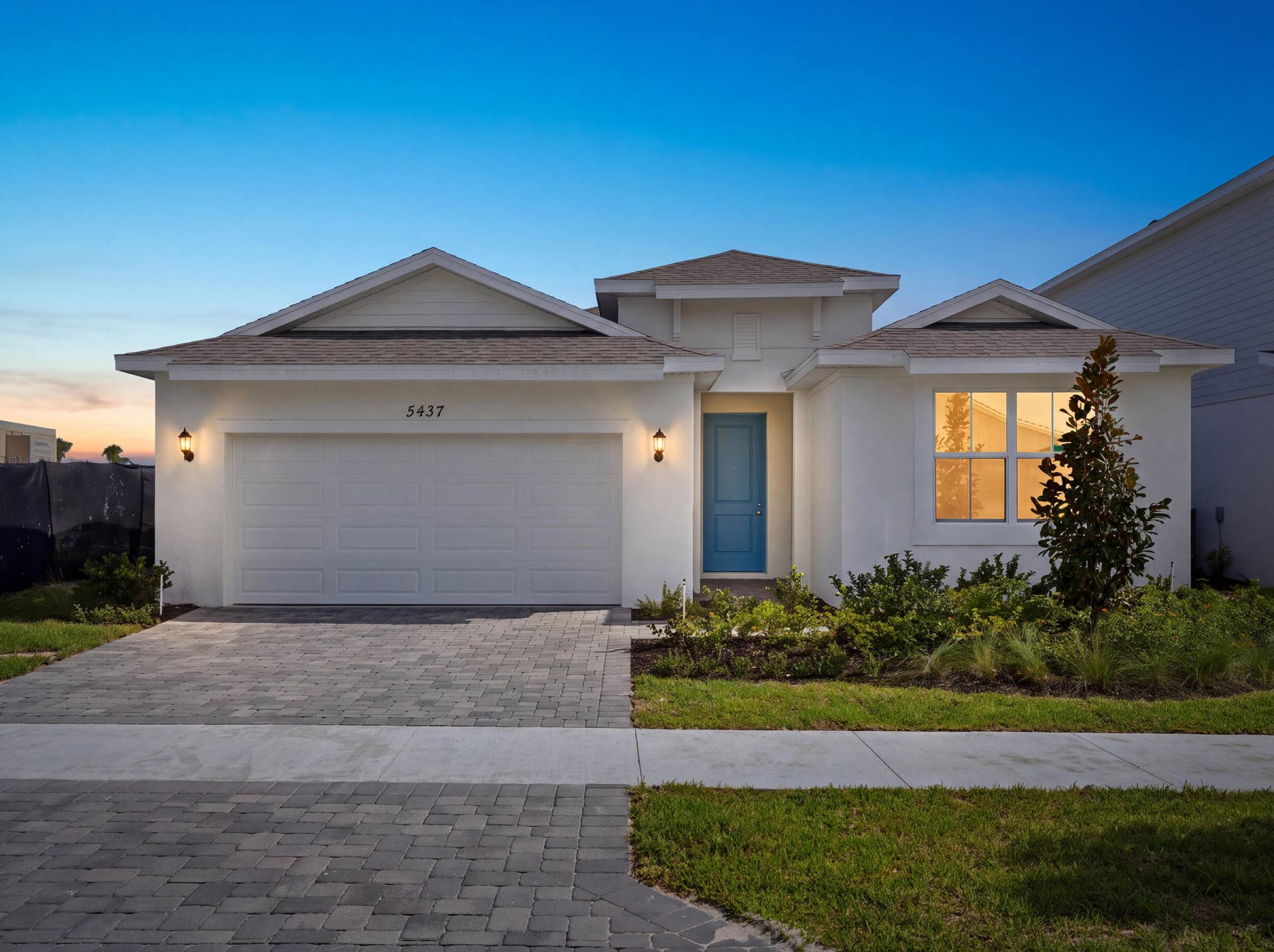5437 NW CAMBERLY Court, Port St Lucie, FL 34987 Virtually enhanced front of home