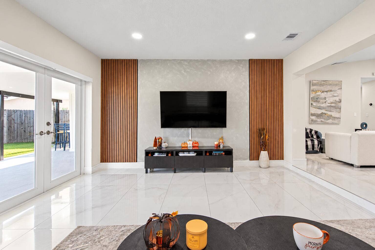 Modern Autumn TV Feature Wall