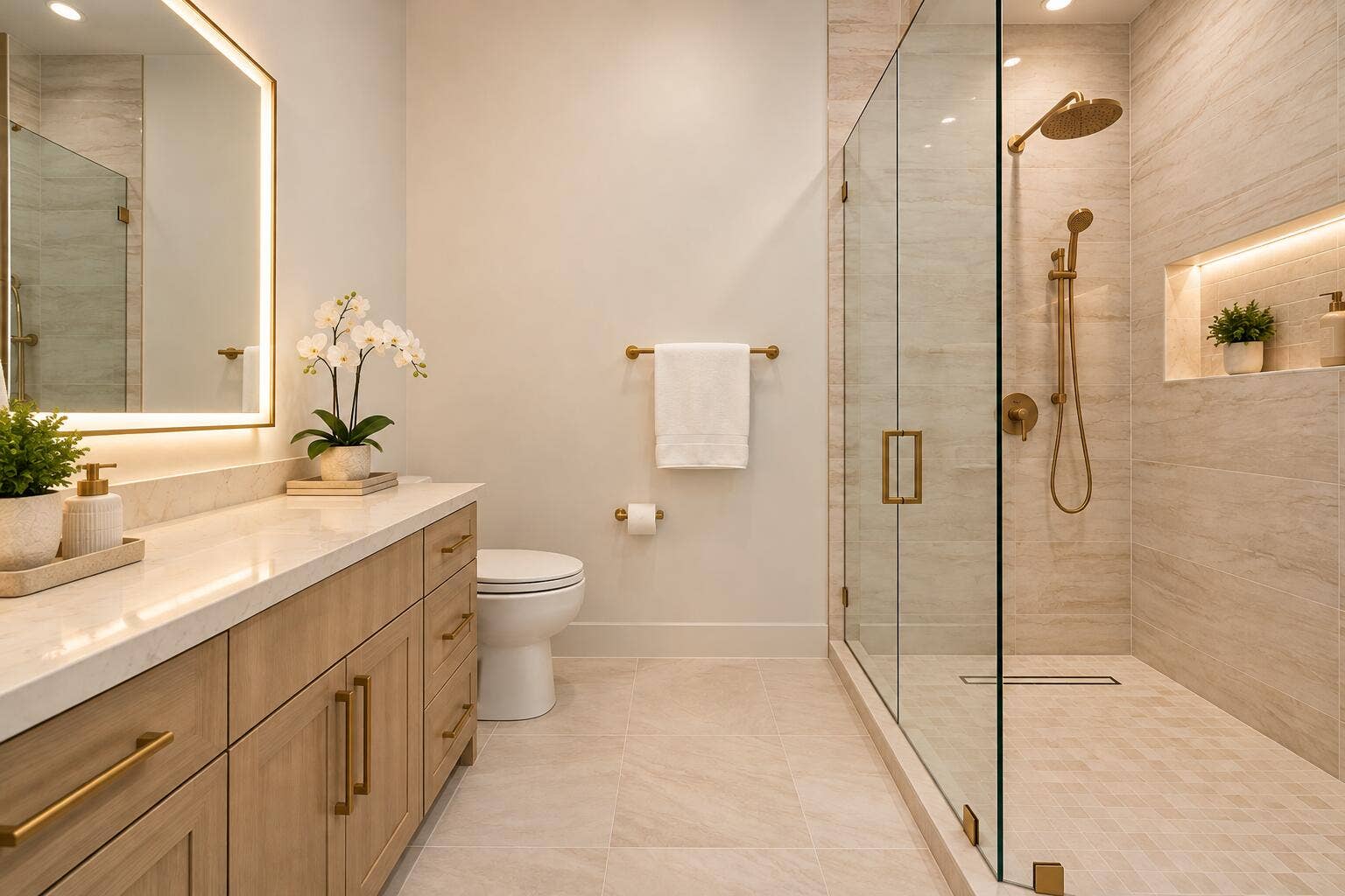 12563 MALLET Circle, Wellington, FL 33414 Virtually staged primary shower