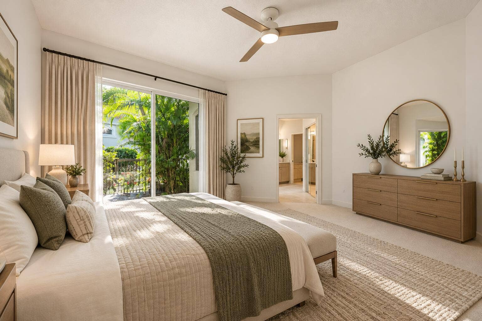 12563 MALLET Circle, Wellington, FL 33414 Virtually staged primary en-suite bedroom