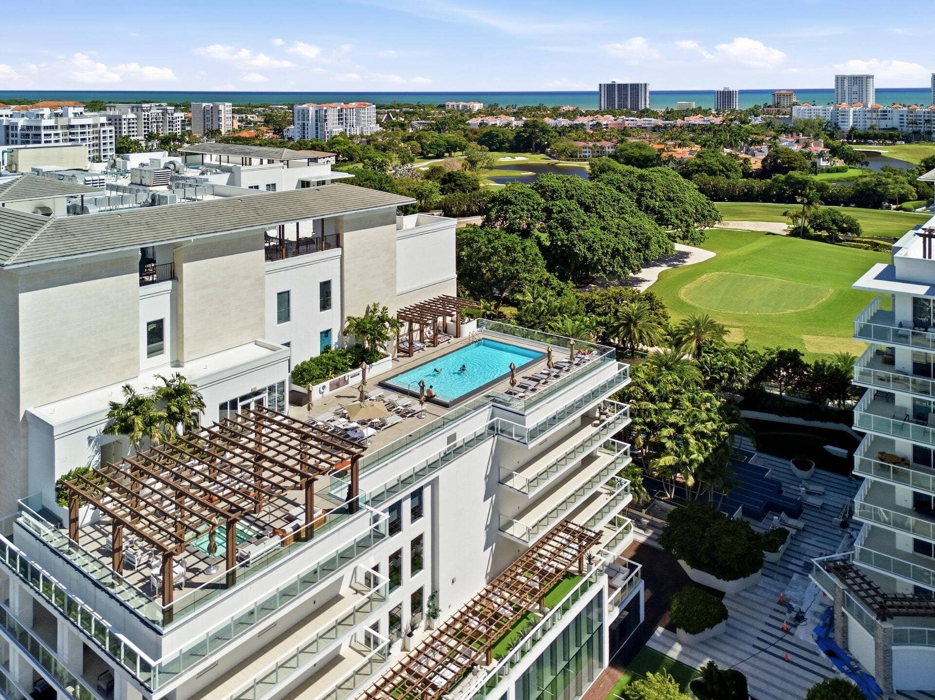 200 SE Mizner Boulevard, #503, Boca Raton, FL 33432 Aerial Pool Deck