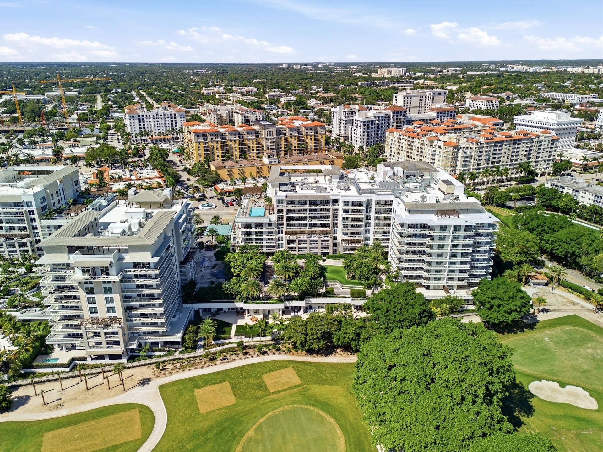 200 SE Mizner Boulevard, #503, Boca Raton, FL 33432 Aerial Building Golf Course