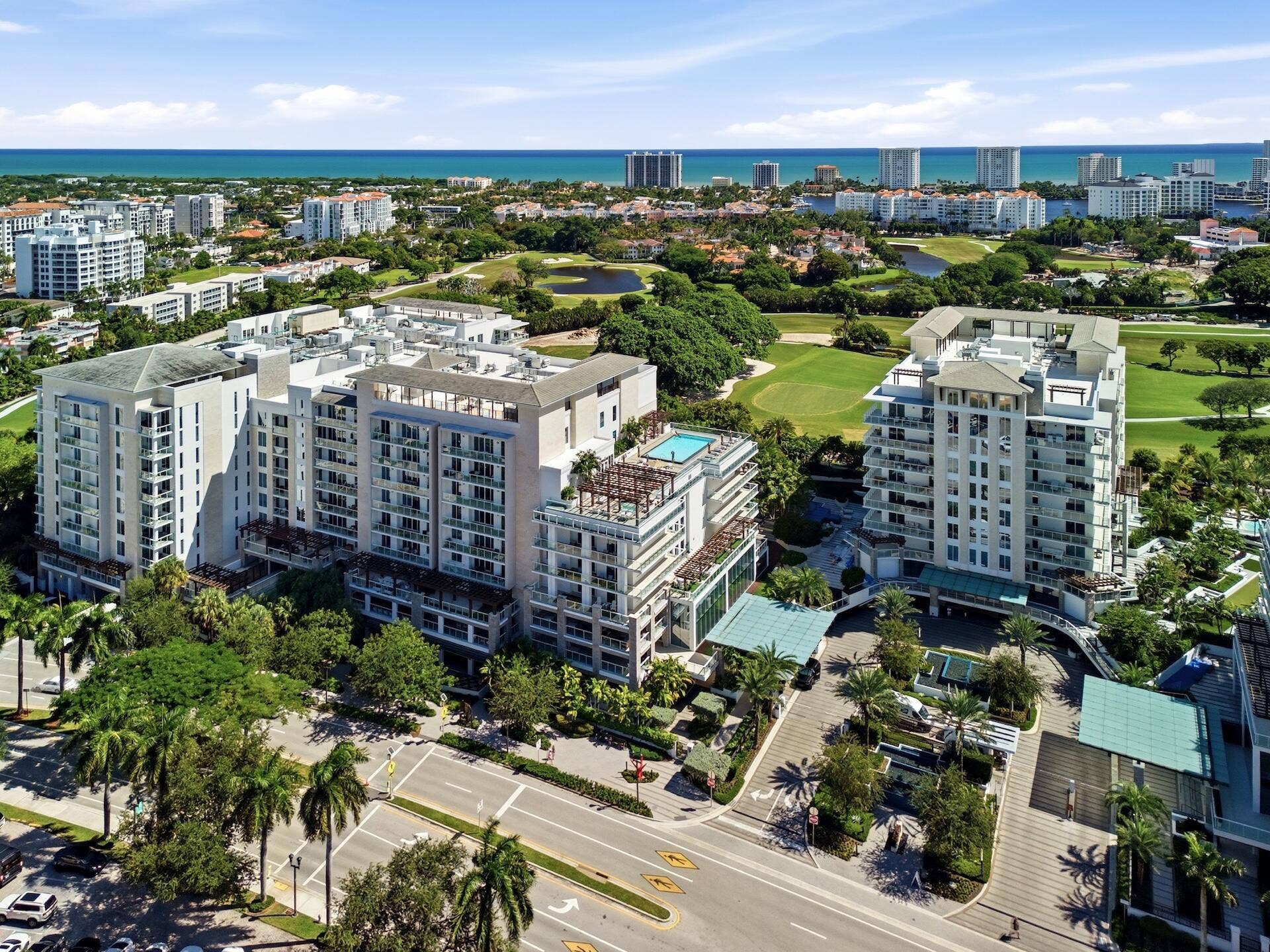 200 SE Mizner Boulevard, #503, Boca Raton, FL 33432 Aerial Building Ocean View