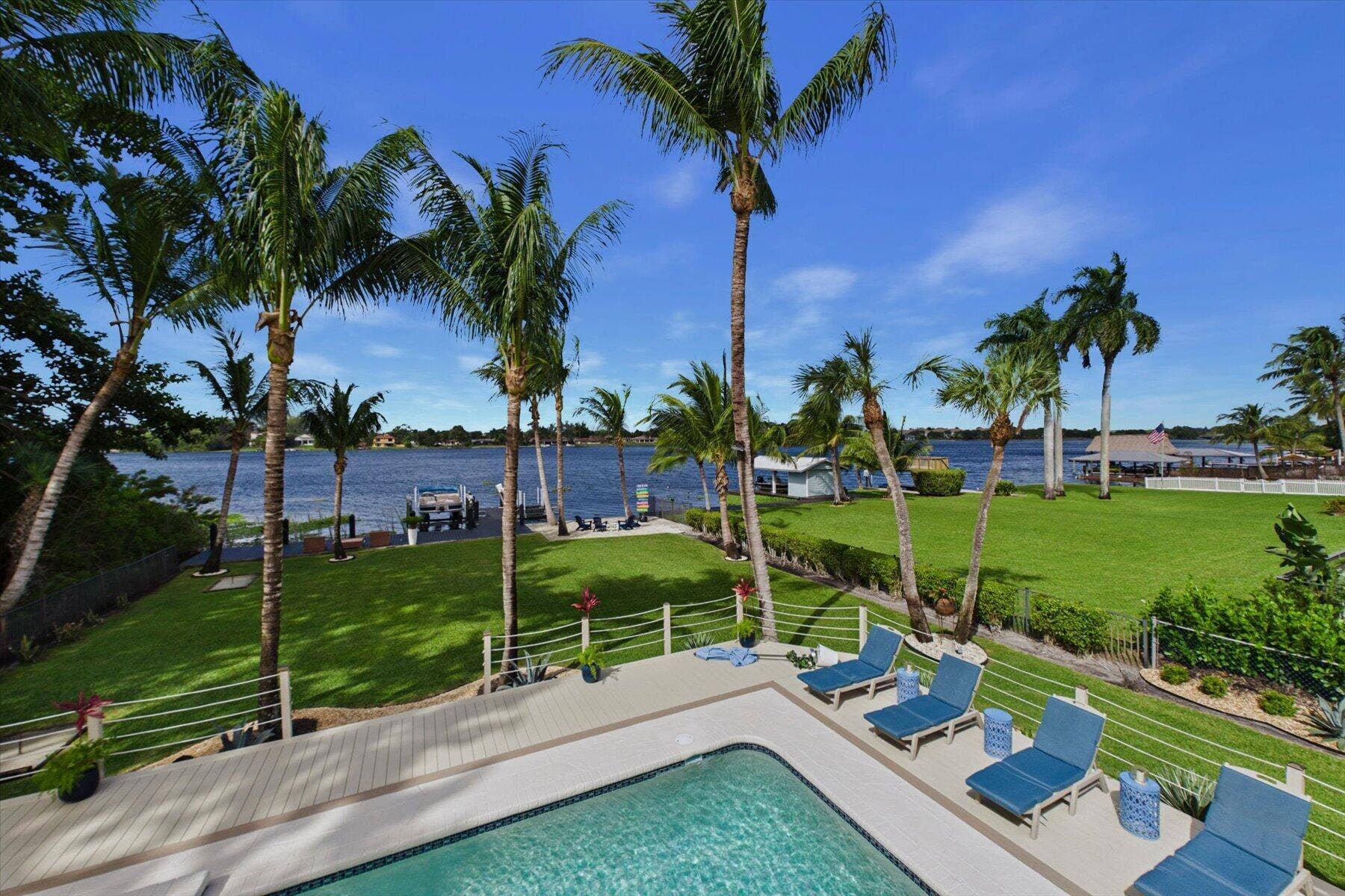 2092 CIRCLE PLACE Drive, Lake Worth, FL 33462 View of Dock and Lake Osborne