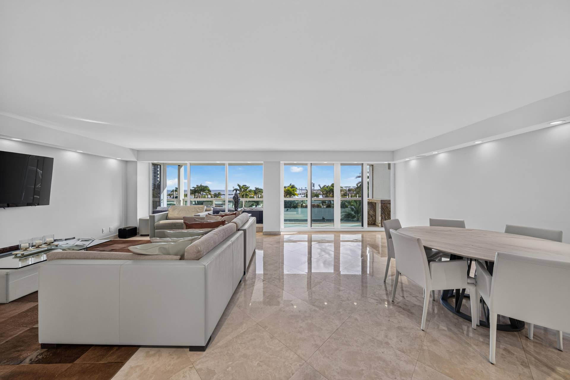 2100 S OCEAN Lane, #205, Fort Lauderdale, FL 33316 Main Residence - Living & Dining Area.