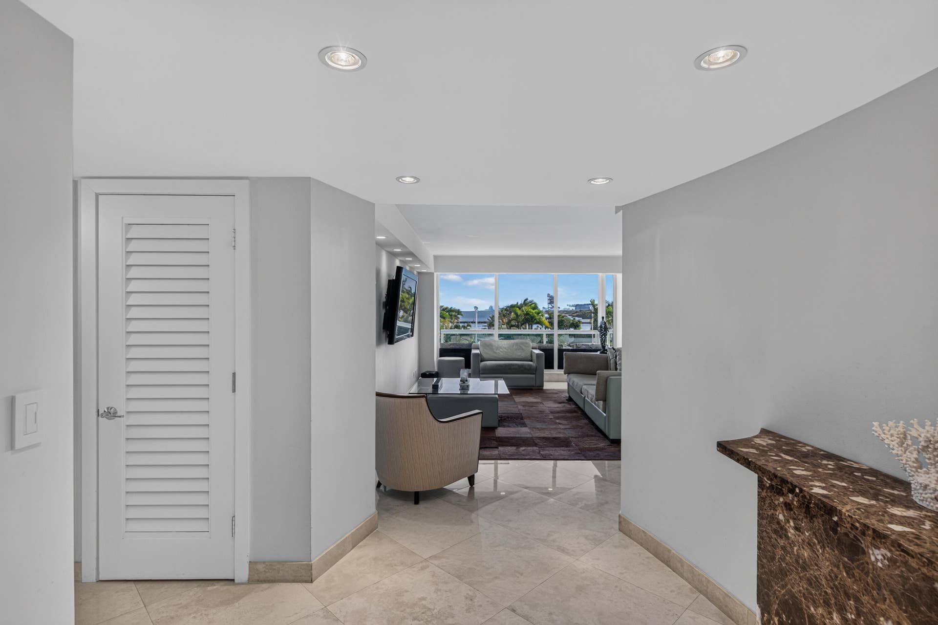 2100 S OCEAN Lane, #205, Fort Lauderdale, FL 33316 Foyer entry to the Main Residence.