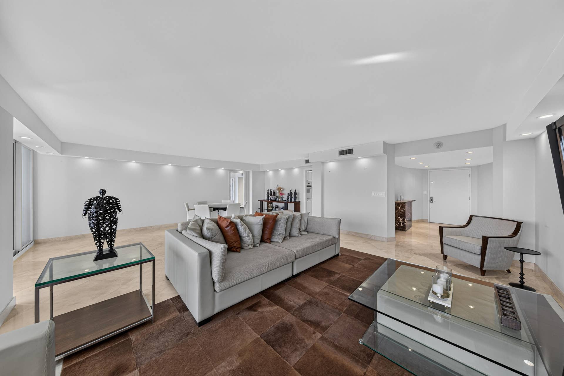 2100 S OCEAN Lane, #205, Fort Lauderdale, FL 33316 Main Residence - Living & Dining Area.