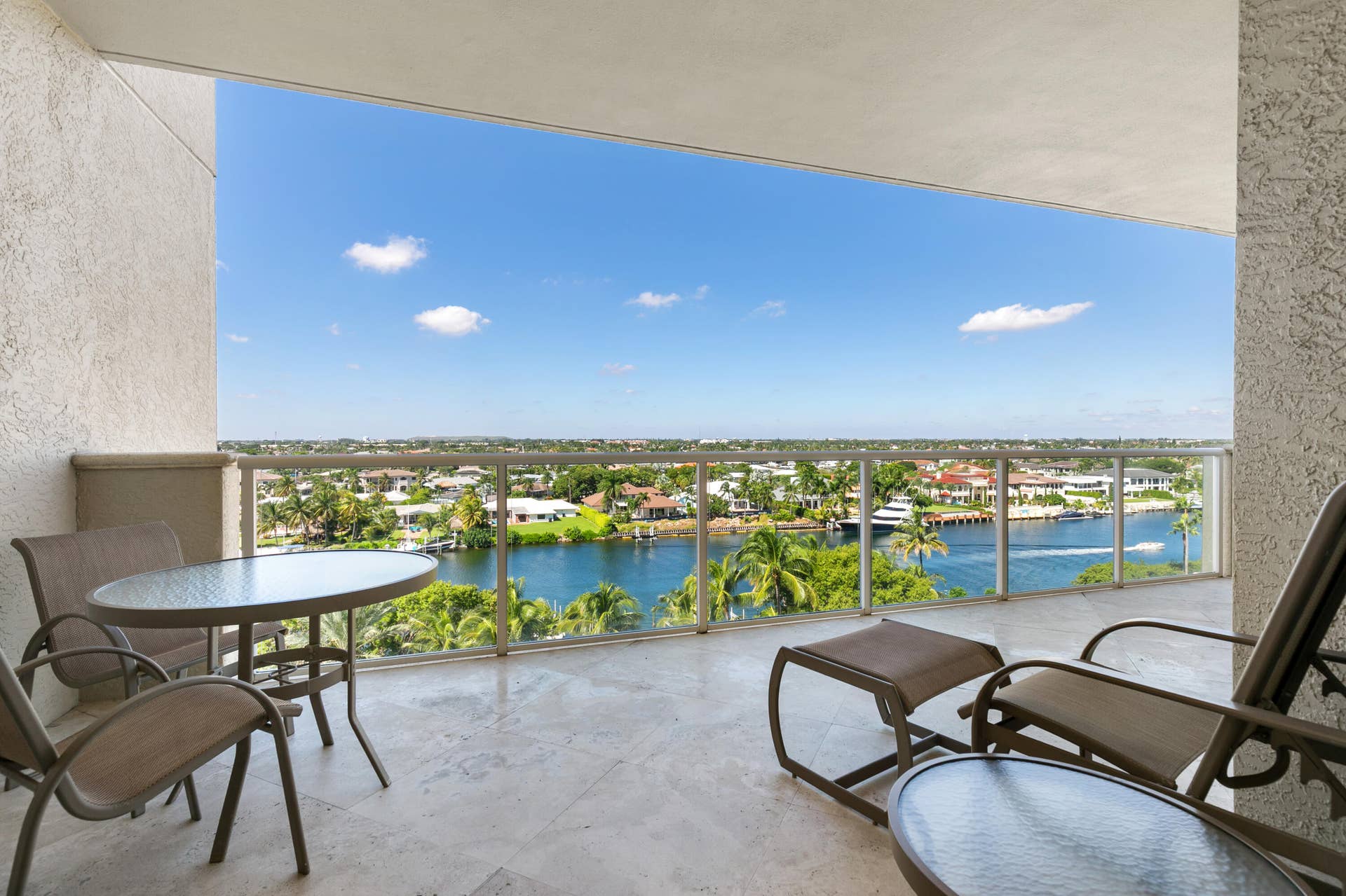1063 Hillsboro Mile, #707, Hillsboro Beach, FL 33062 Primary suite balcony with intracoastal views