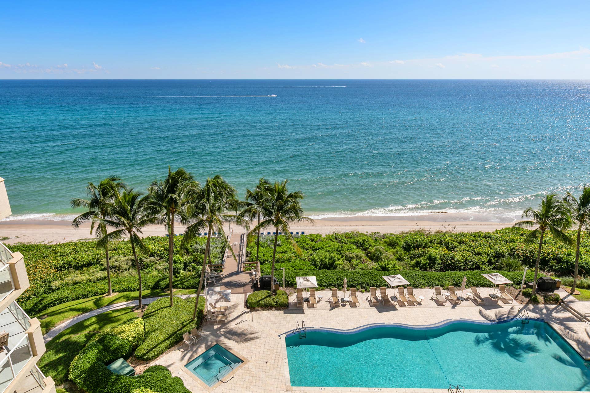 1063 Hillsboro Mile, #707, Hillsboro Beach, FL 33062 Balcony off living area. Incredible Atlantic Ocean views.
