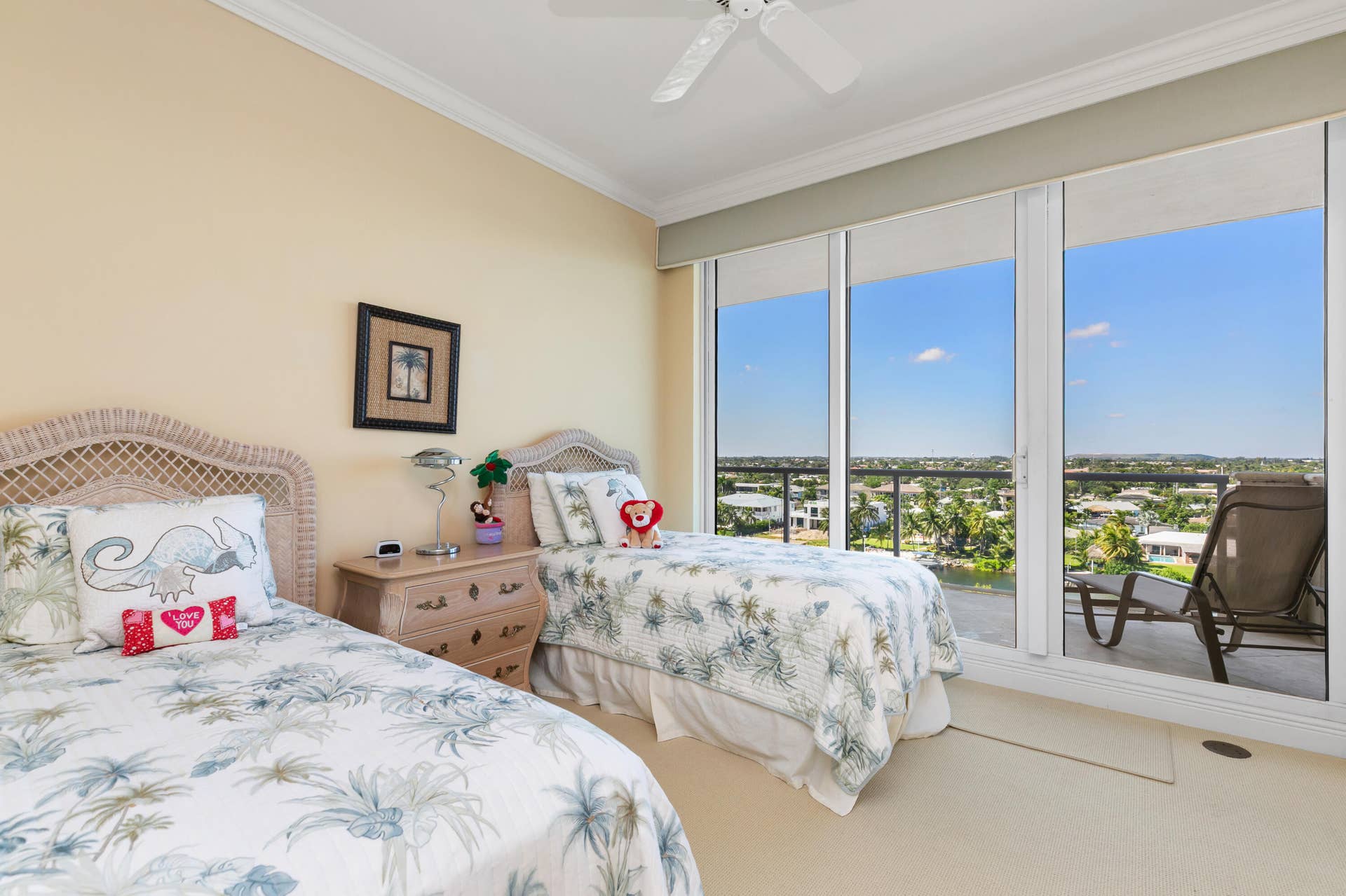 1063 Hillsboro Mile, #707, Hillsboro Beach, FL 33062 Guest bedroom 2 with ensuite and balcony.