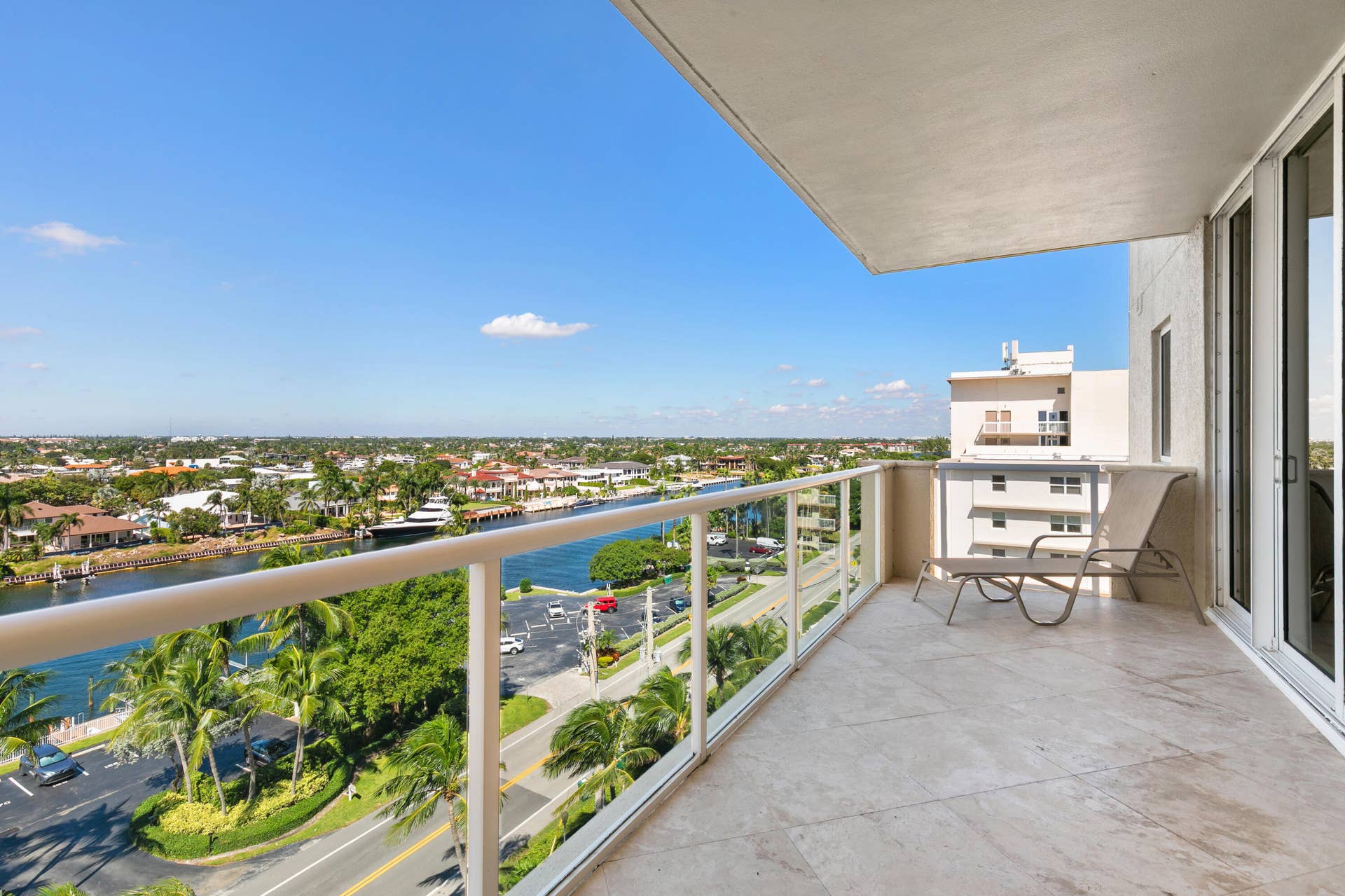 1063 Hillsboro Mile, #707, Hillsboro Beach, FL 33062 Primary suite balcony with intracoastal views