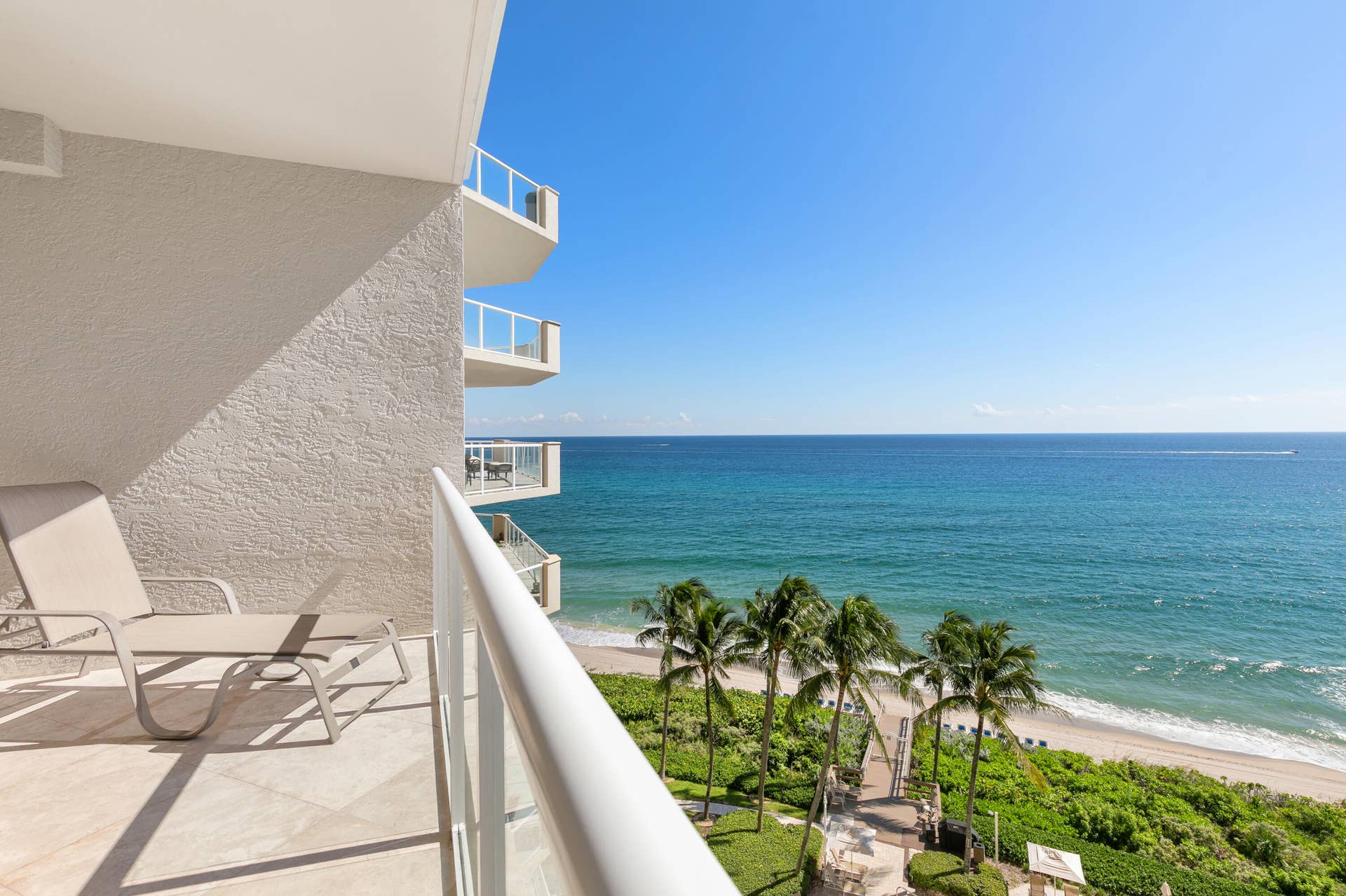 1063 Hillsboro Mile, #707, Hillsboro Beach, FL 33062 Balcony off living area.