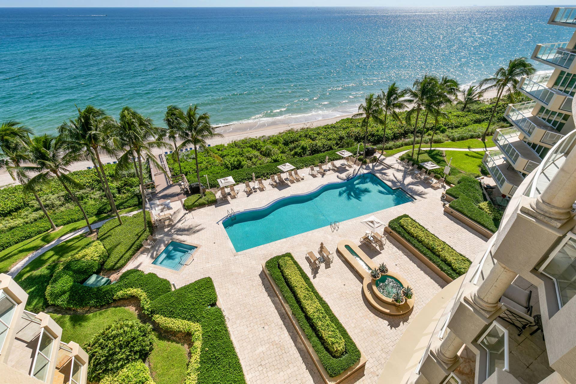 1063 Hillsboro Mile, #707, Hillsboro Beach, FL 33062 Balcony off living area. Incredible Atlantic Ocean views.