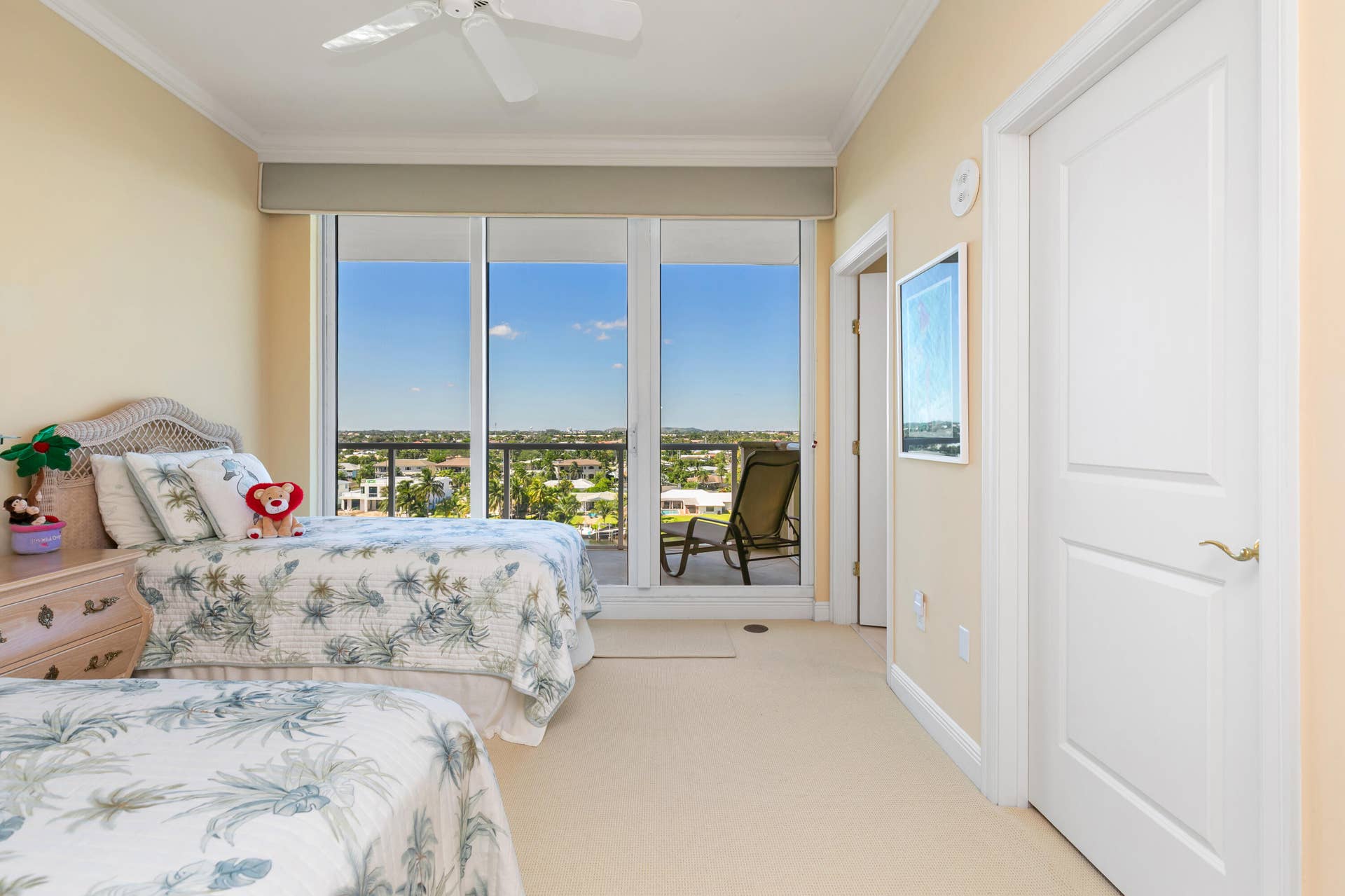 1063 Hillsboro Mile, #707, Hillsboro Beach, FL 33062 Guest bedroom 2 with ensuite and balcony.