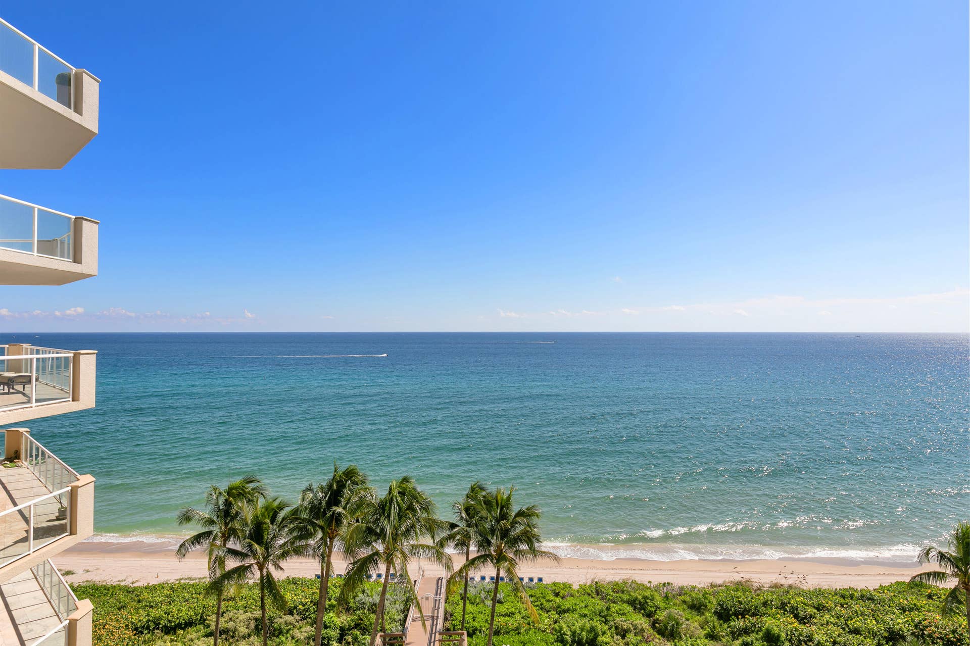 1063 Hillsboro Mile, #707, Hillsboro Beach, FL 33062 Balcony off living area. Incredible Atlantic Ocean views.