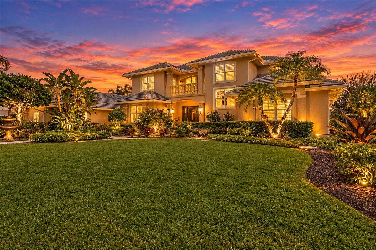 7953 Saddlebrook Drive, Port St Lucie, FL 34986 002-Luxurious Tropical House at Sunset