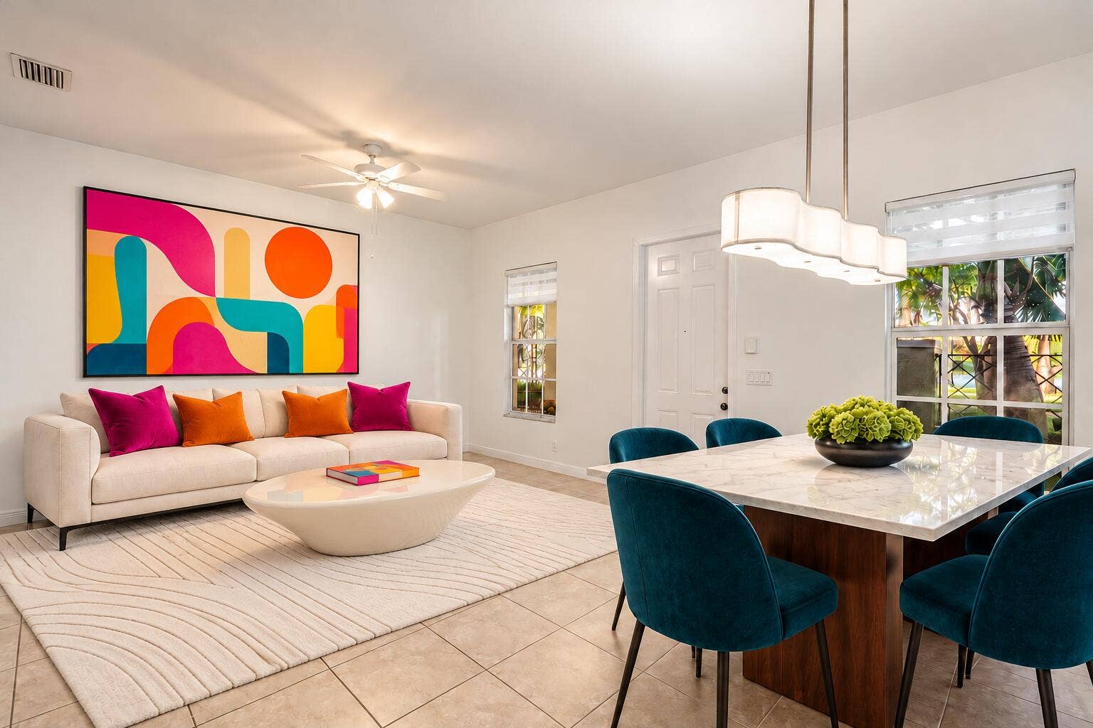 8221 NW 8TH Way, Boca Raton, FL 33487 Living room Virtually staged
