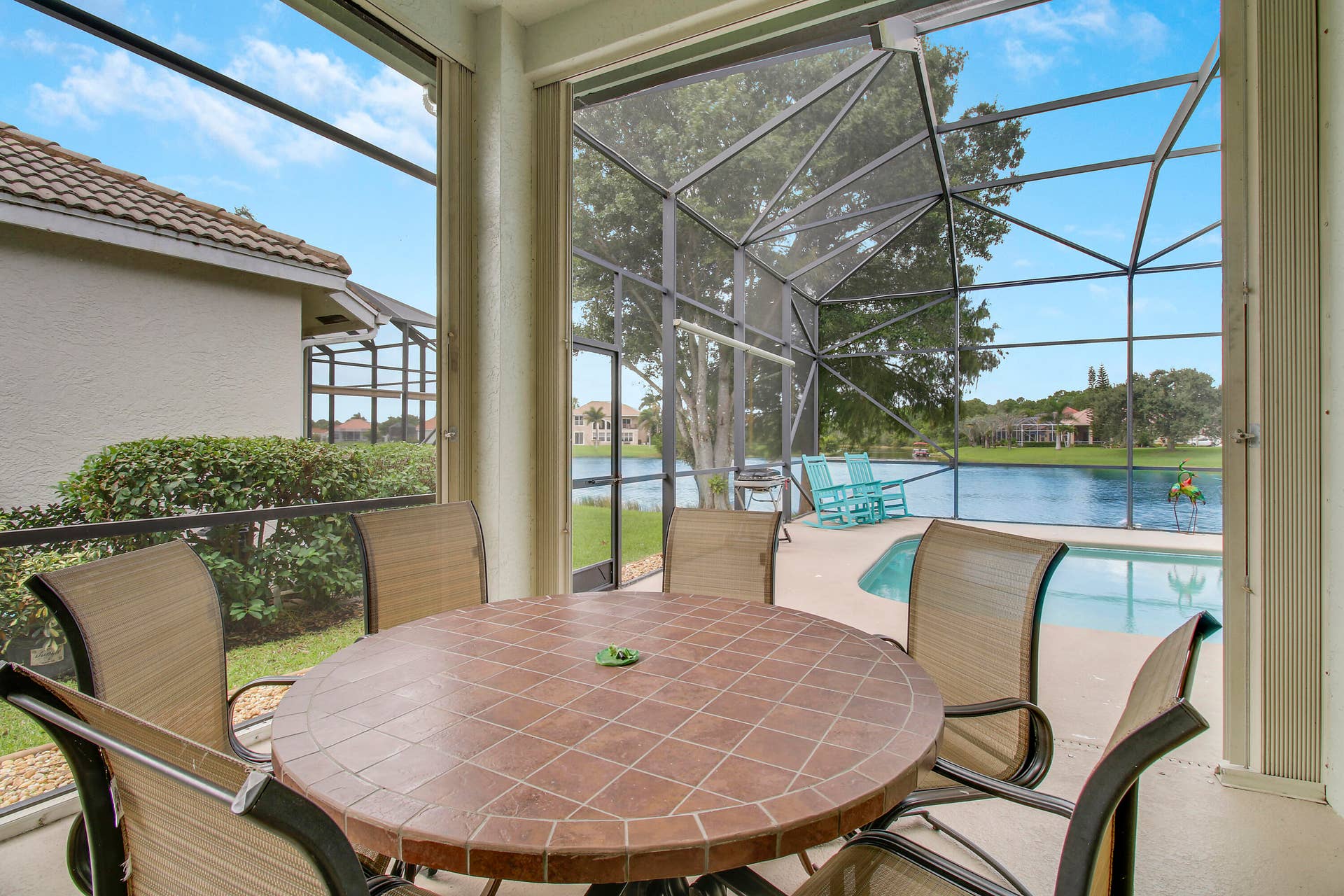 636 SW Lake Charles Circle, Port St Lucie, FL 34986 Lanai/Pool View
