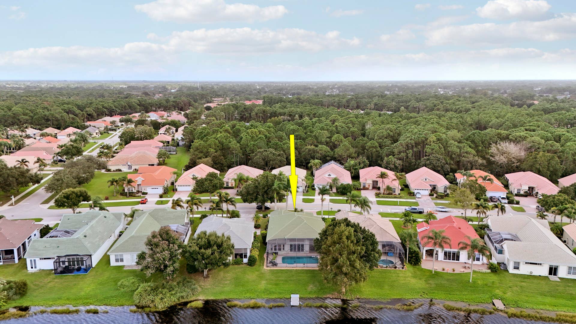 636 SW Lake Charles Circle, Port St Lucie, FL 34986 Aerial