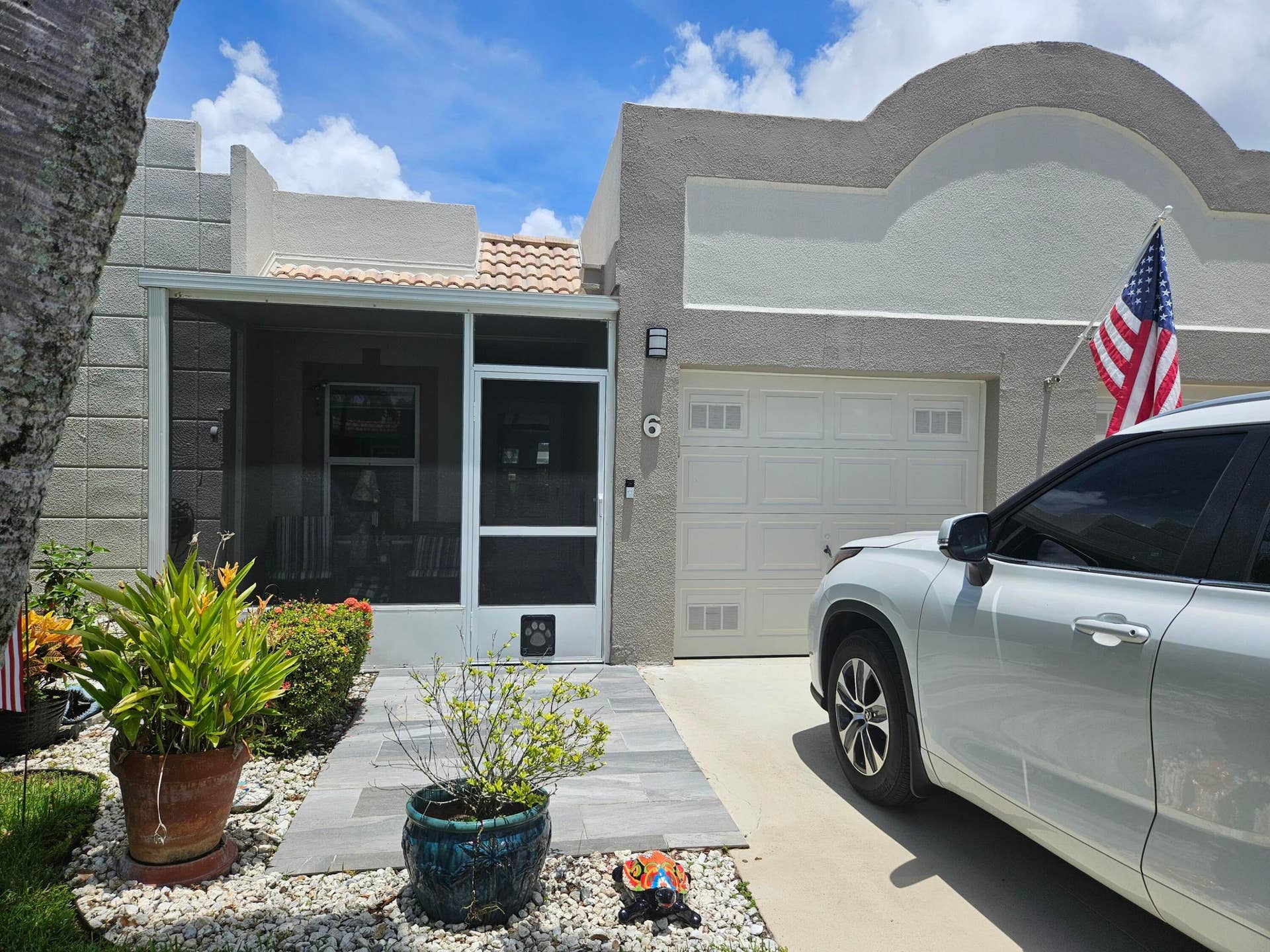18999 STEWART Circle, #6, Boca Raton, Boca Raton, FL 33496 front and garage view
