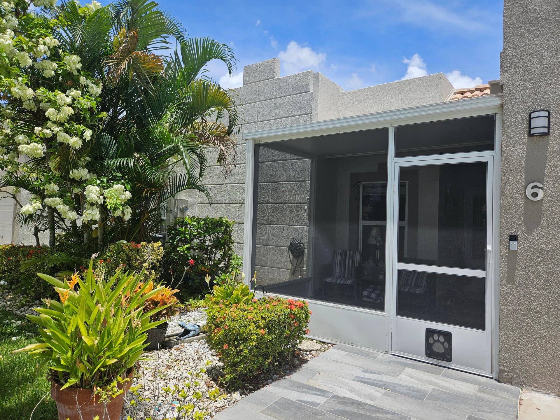 18999 STEWART Circle, #6, Boca Raton, Boca Raton, FL 33496 Front Entrance wth Covered Front Patio