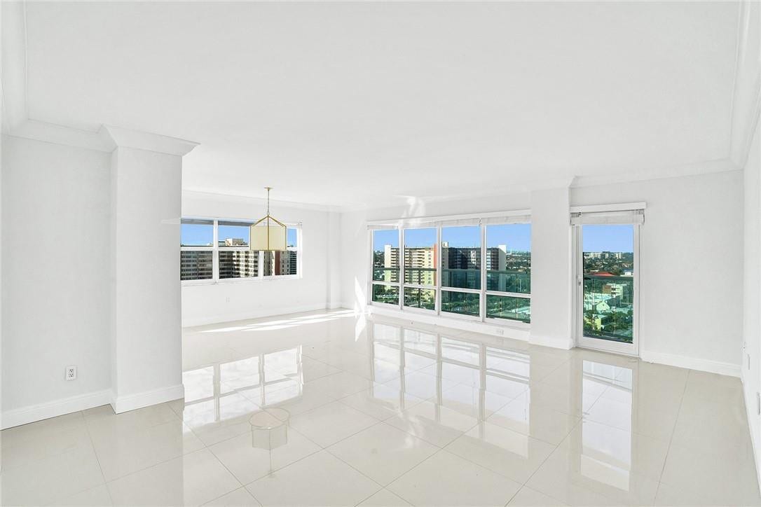 3400 Galt Ocean Drive, #1509 S, Fort Lauderdale, FL 33308 This bright corner apartment has lots of windows and tons of light. The door leads out to the balcony. The whole apartment was just painted a soft shade of white.