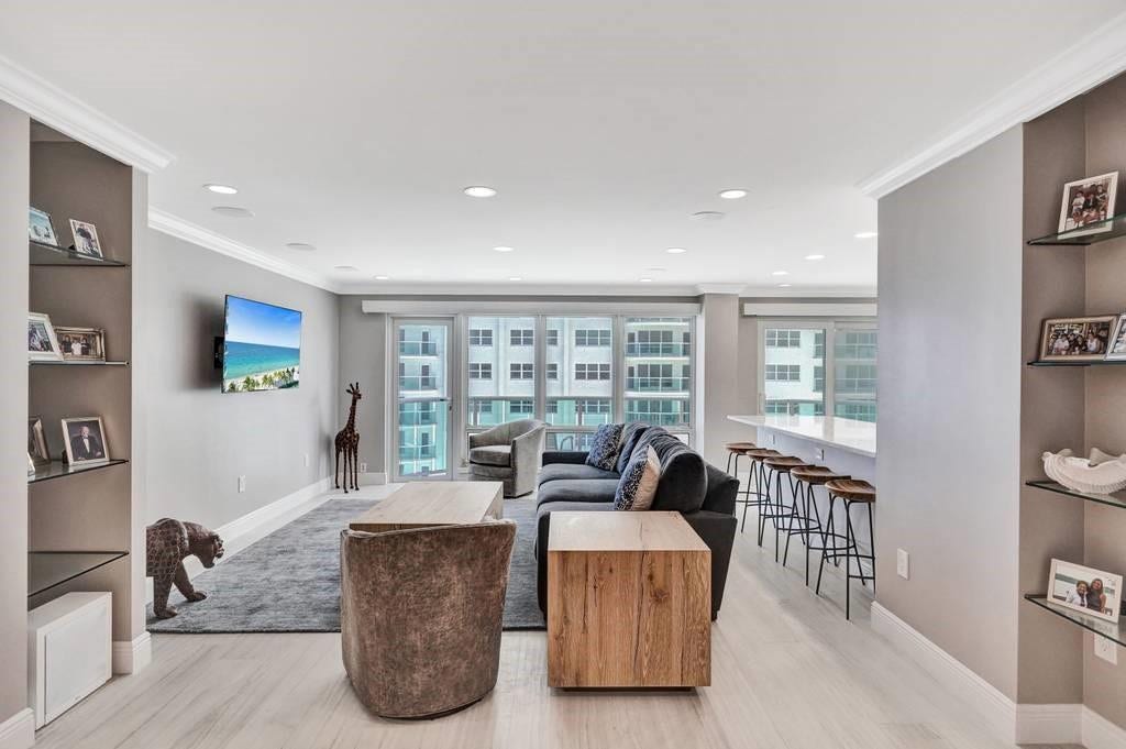 Every single inch of this 2 bedroom, 2 bathroom split bedroom apartment has been totally and beautifully renovated. All windows have electric solar shades with separate remotes for each room. The high impact balcony door was newly installed in January 2020.
