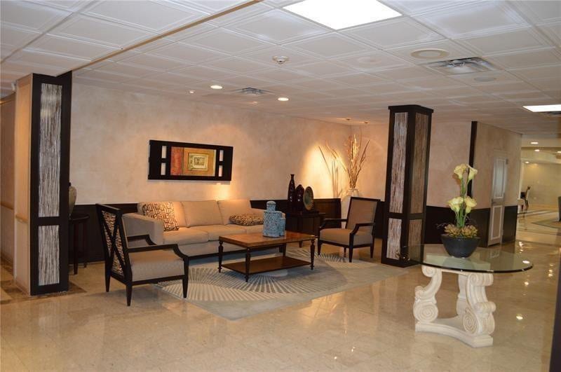 Seating area on the south side of the lobby.