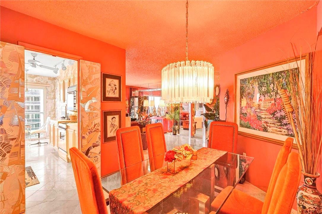 3400 Galt Ocean Drive, #1104 S, Fort Lauderdale, FL 33308 This dining room light fixture is excluded from the sale.