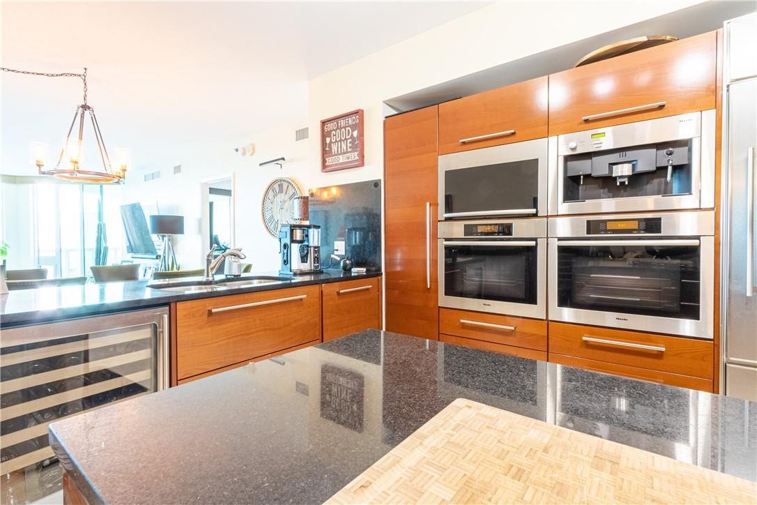 Miele appliances and build in wine cooler.